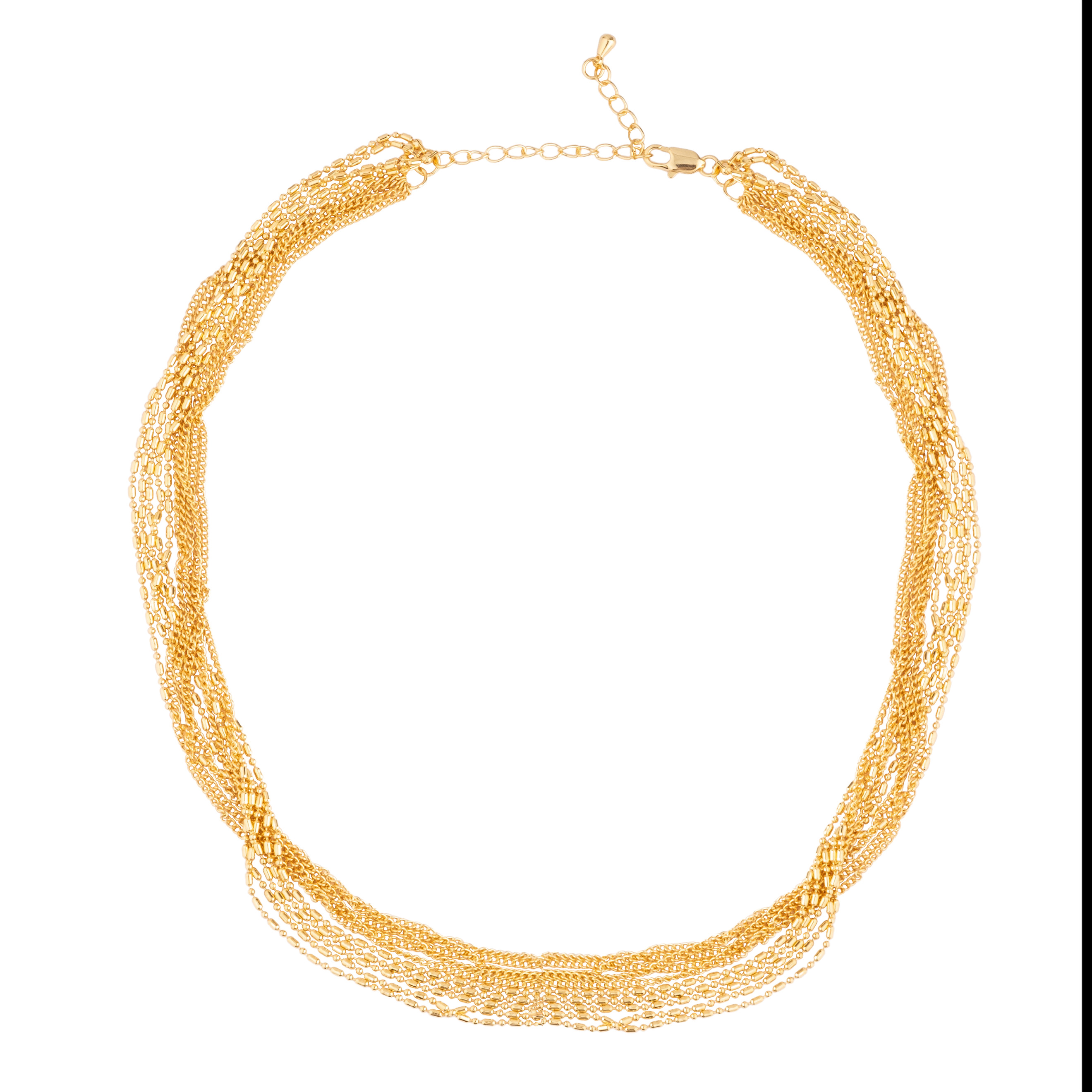 multi-layered necklace with thin chains