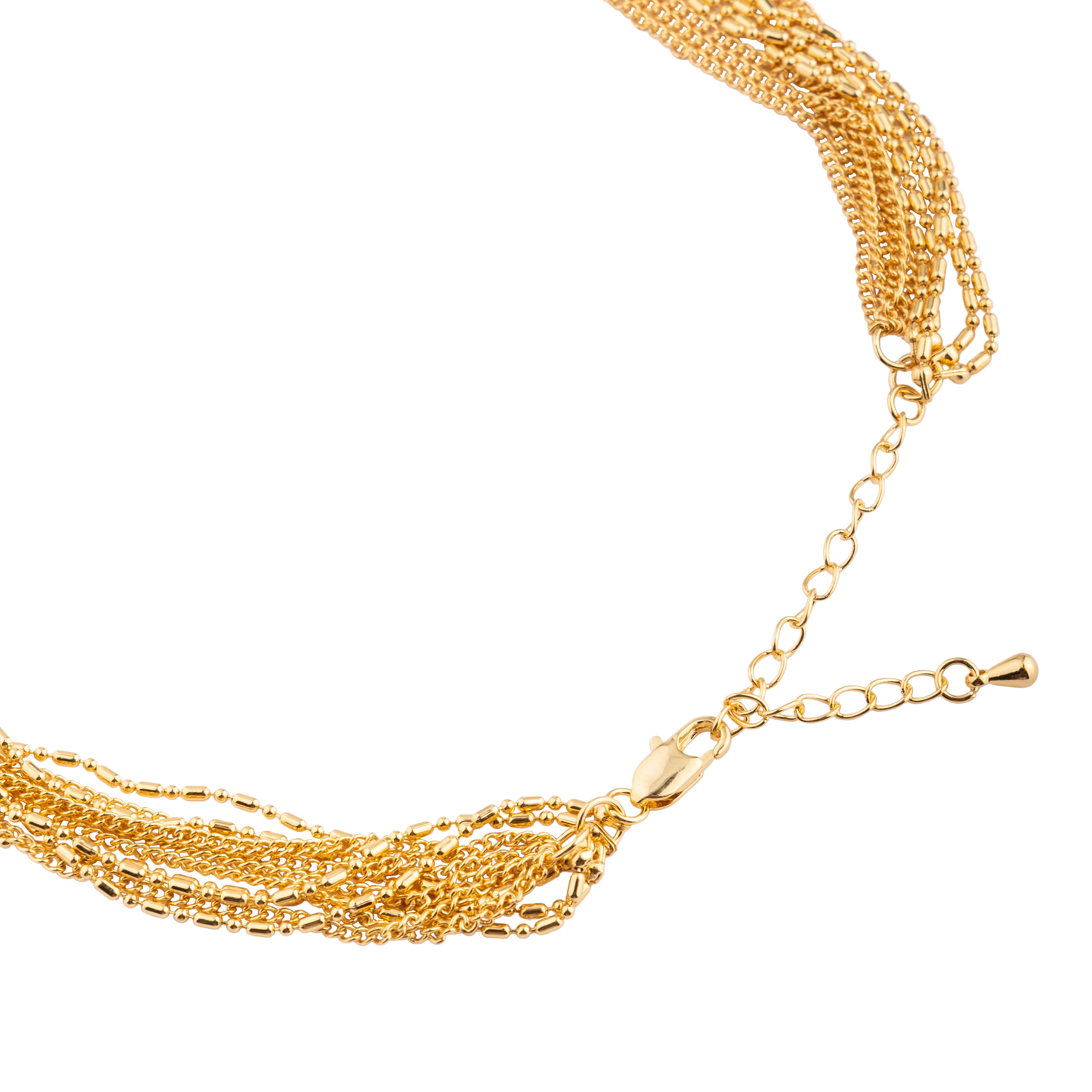 multi-layered necklace with thin chains