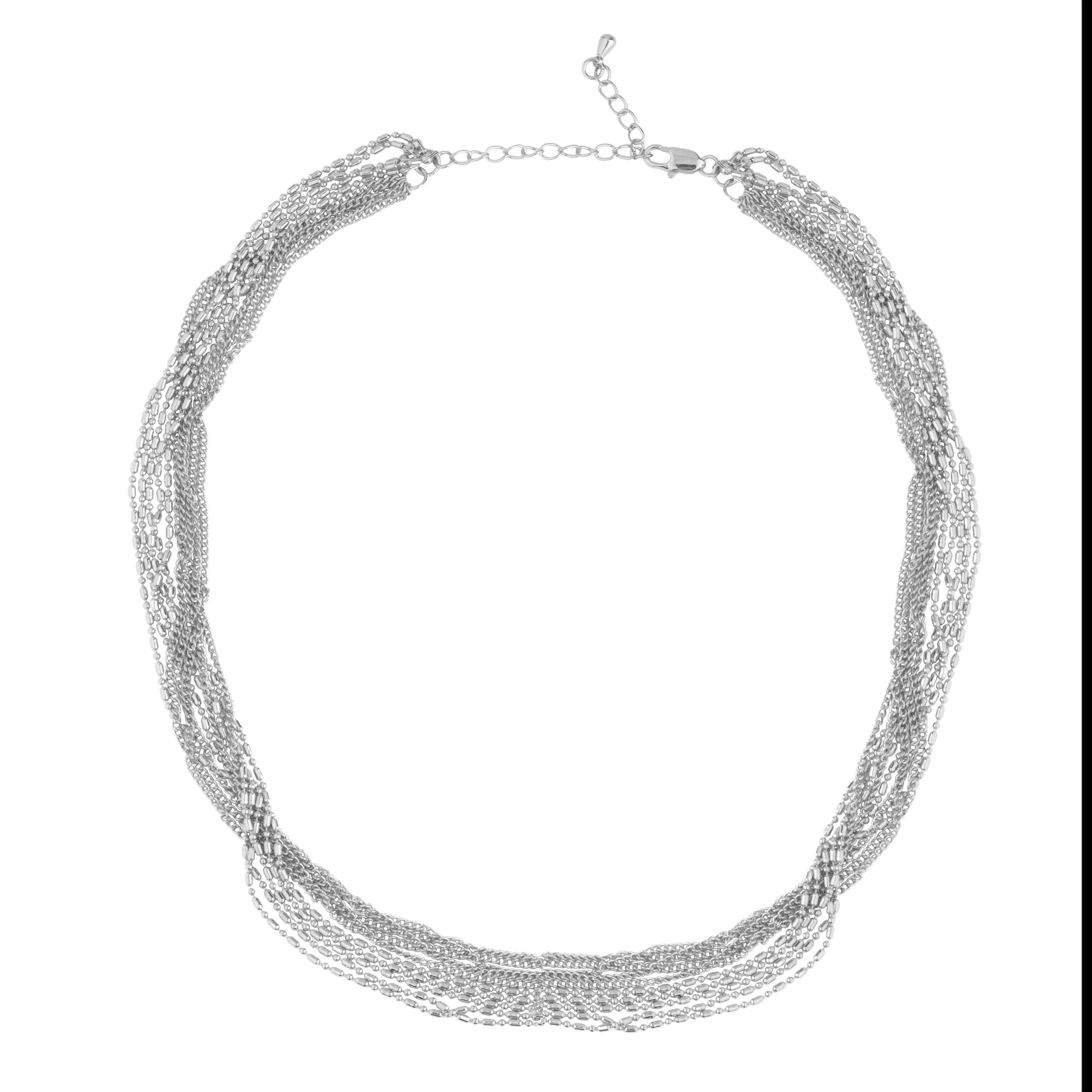 multi-layered necklace with thin chains
