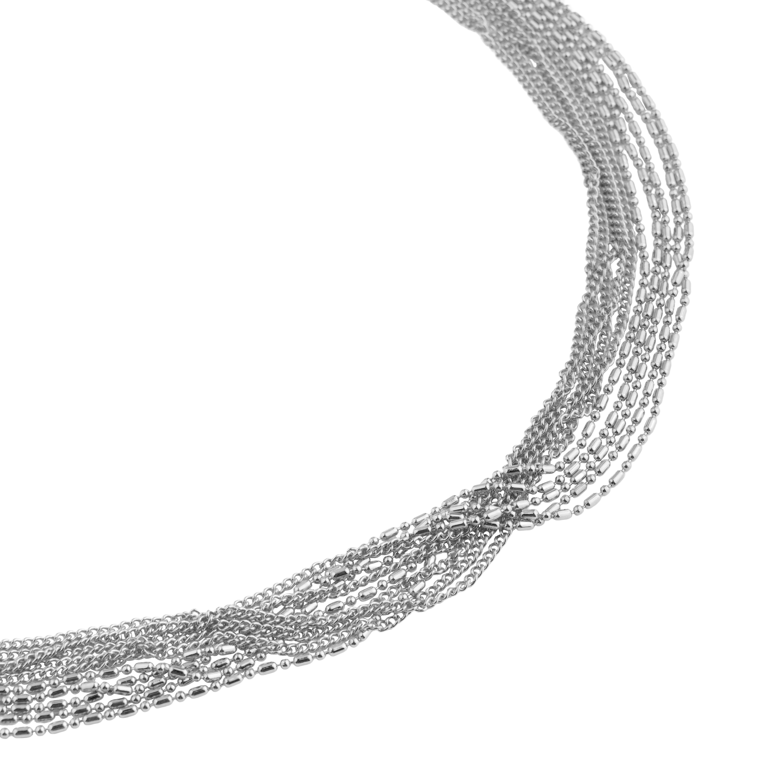 multi-layered necklace with thin chains