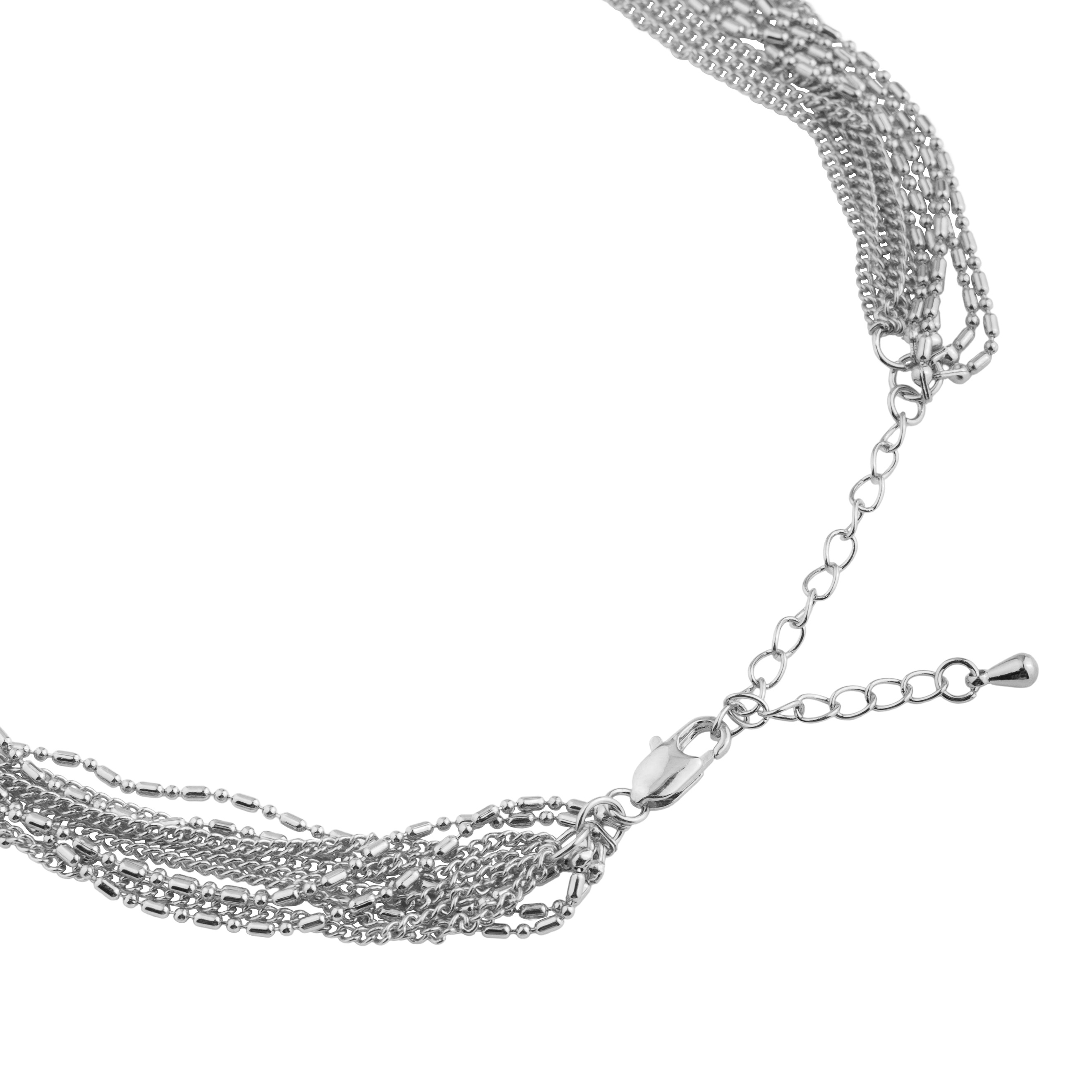 multi-layered necklace with thin chains