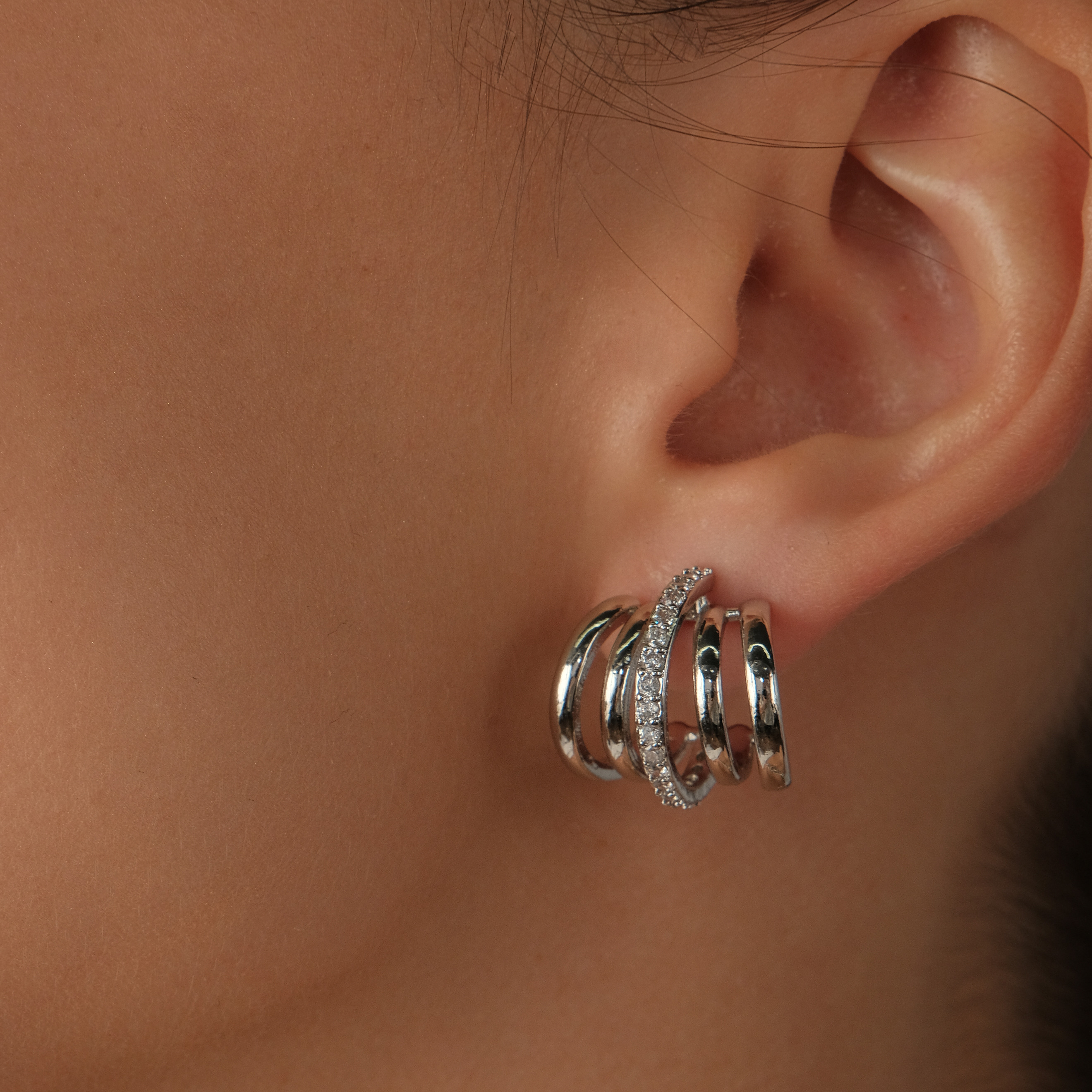 asymmetric spring beads with crystals