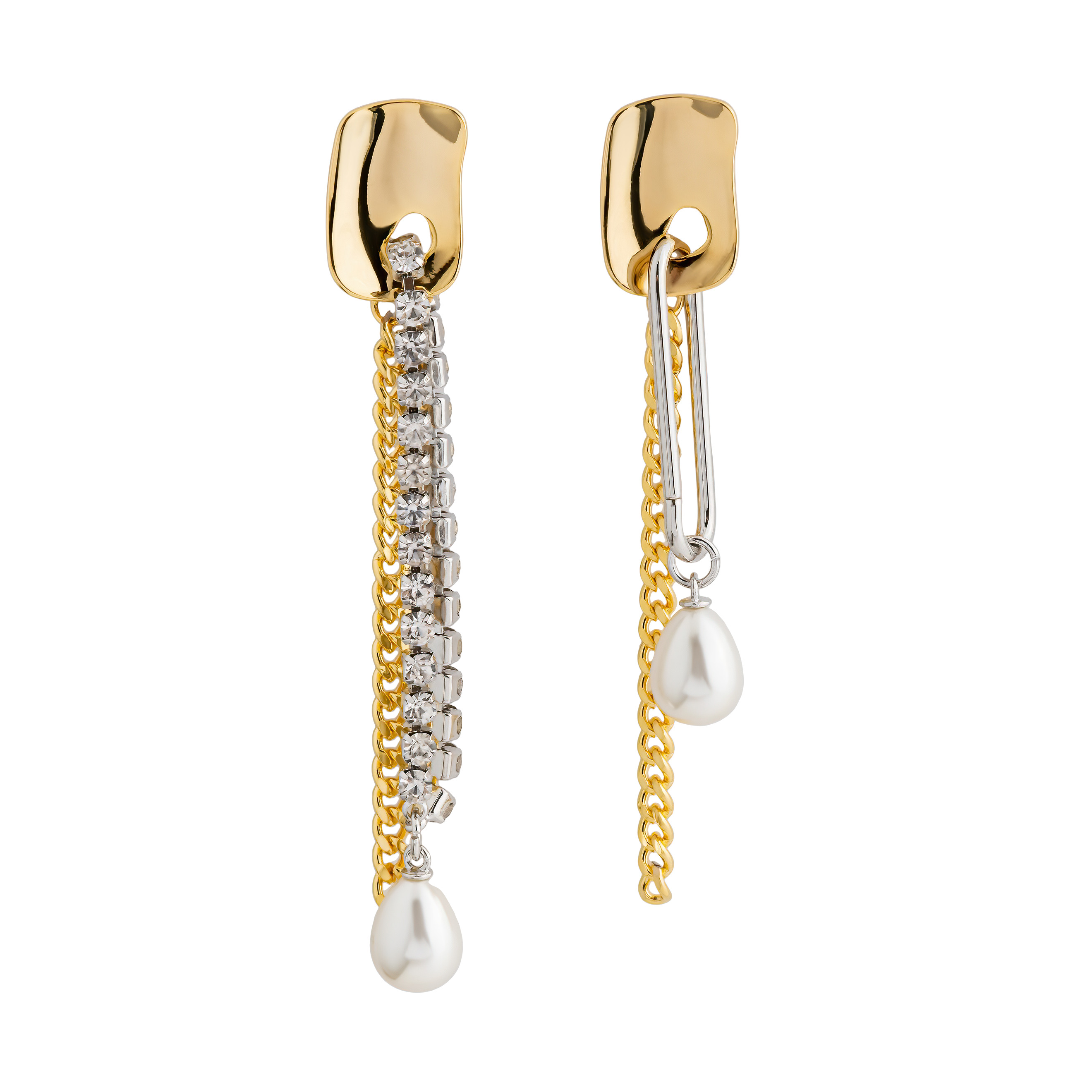 poussettes with crystals, chains and pearls