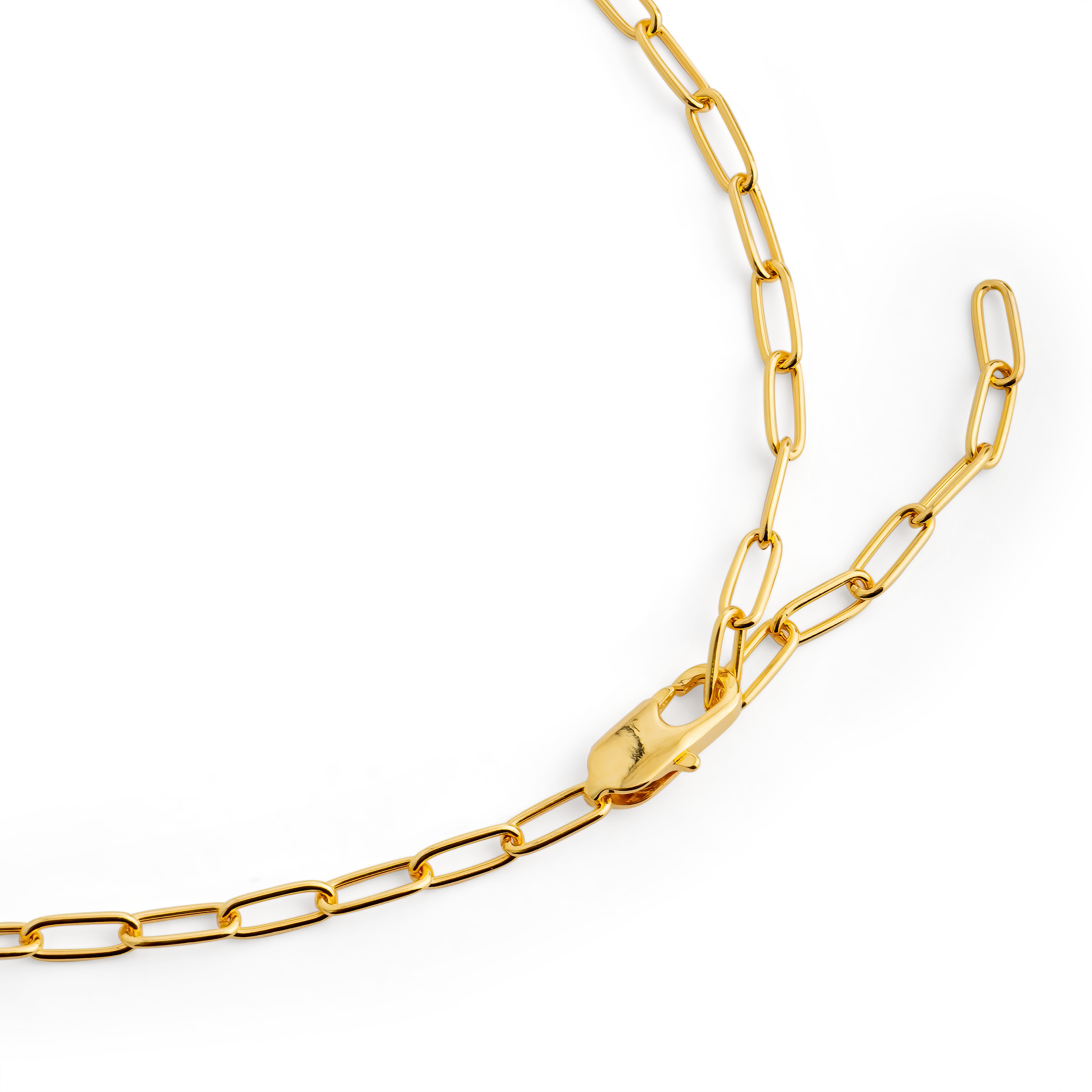 chain necklace with a transparent heart