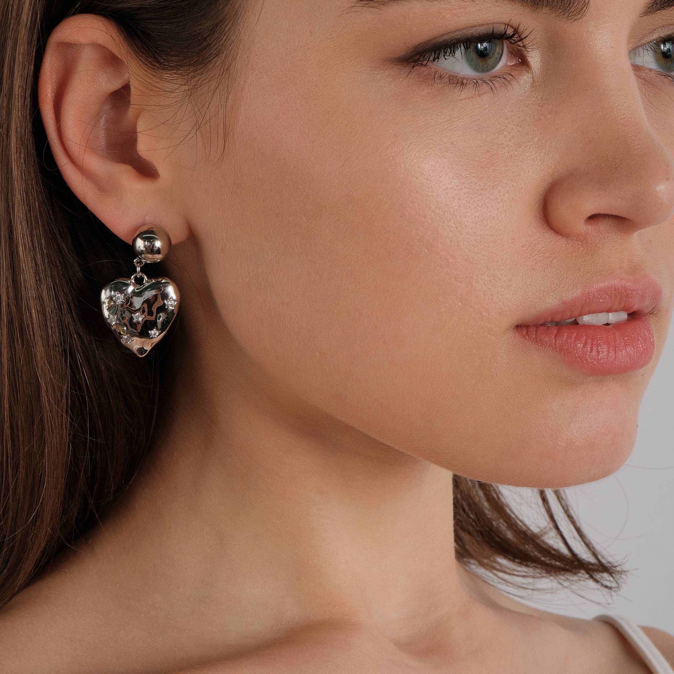 Asymmetric Heart Earrings