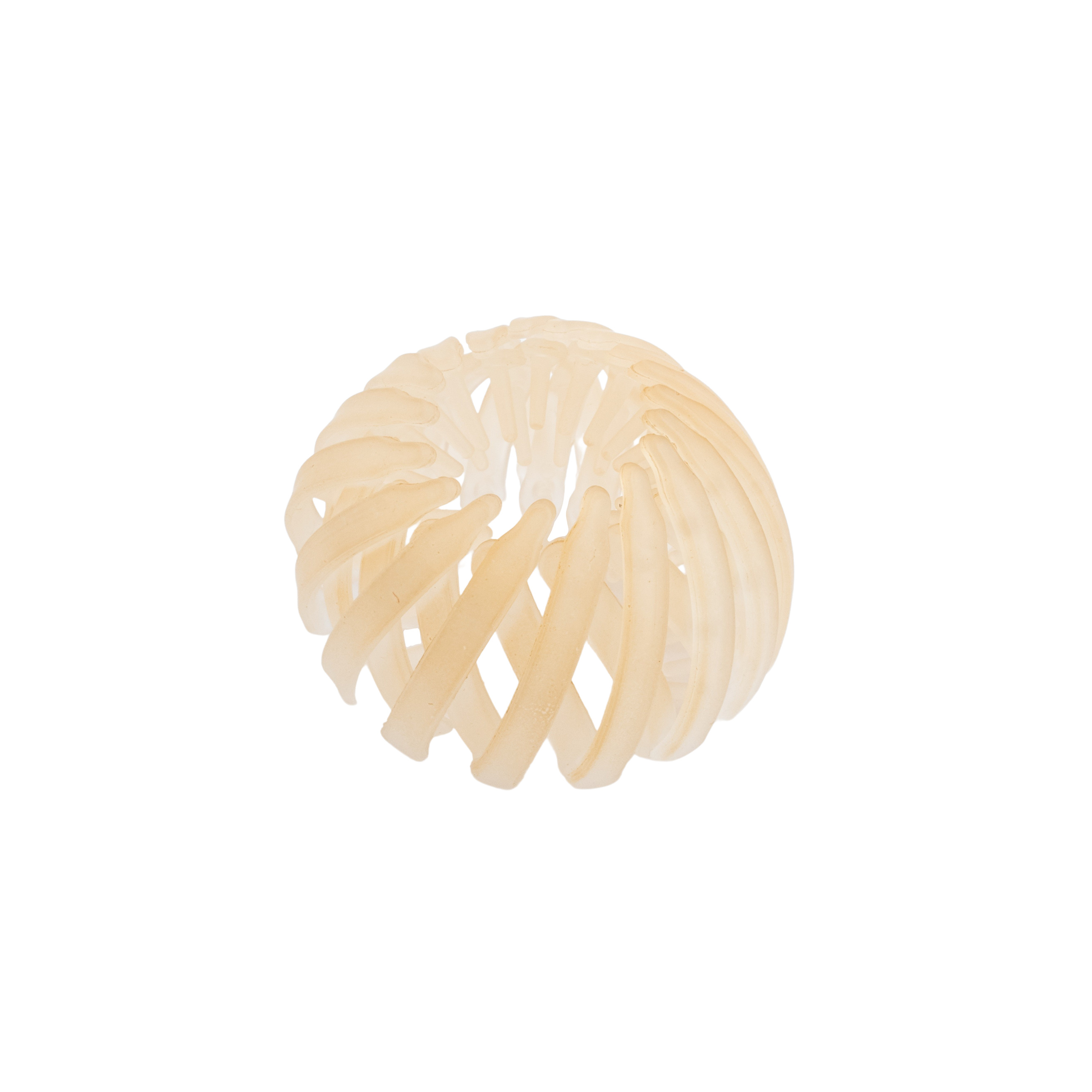 Round beige hairpin
