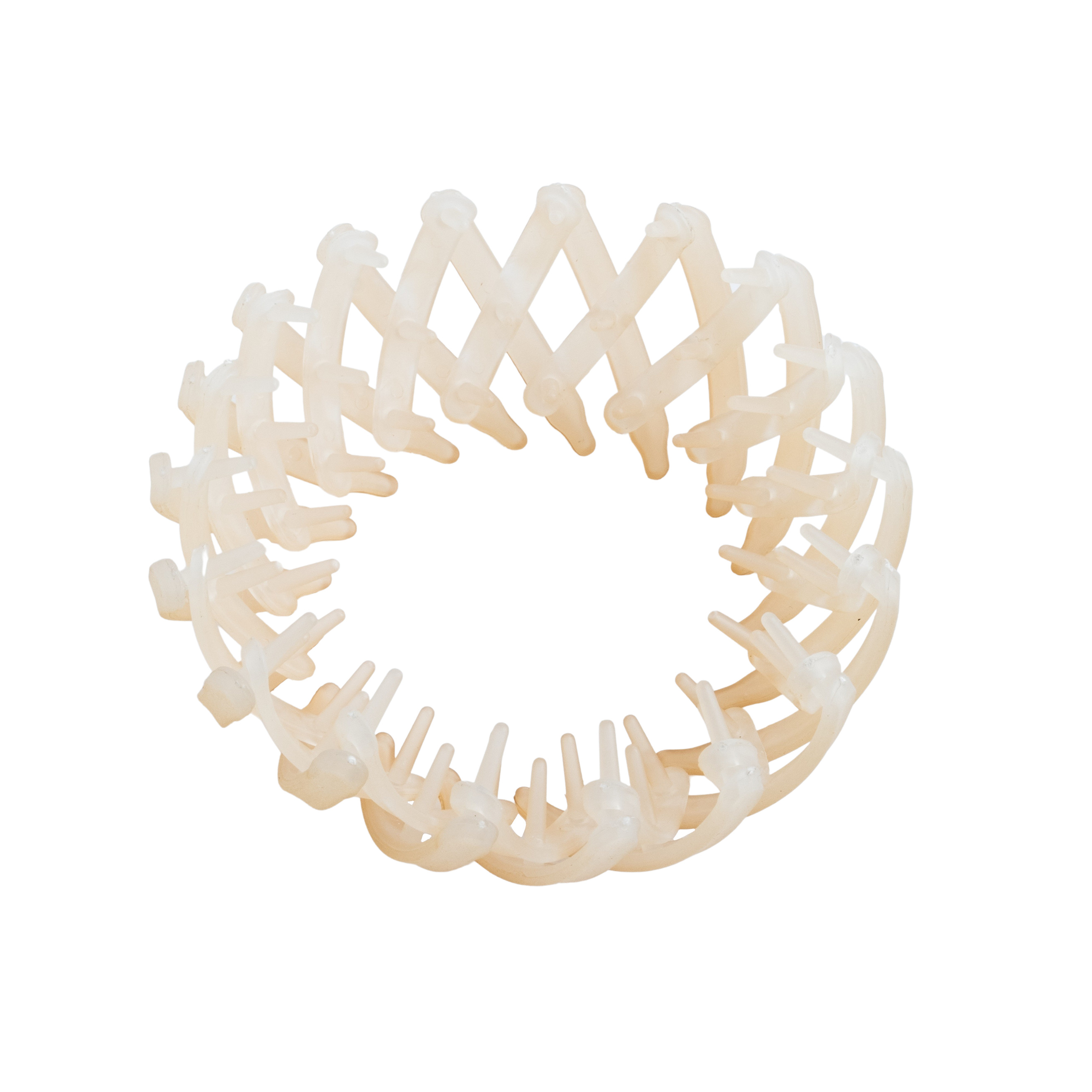Round beige hairpin