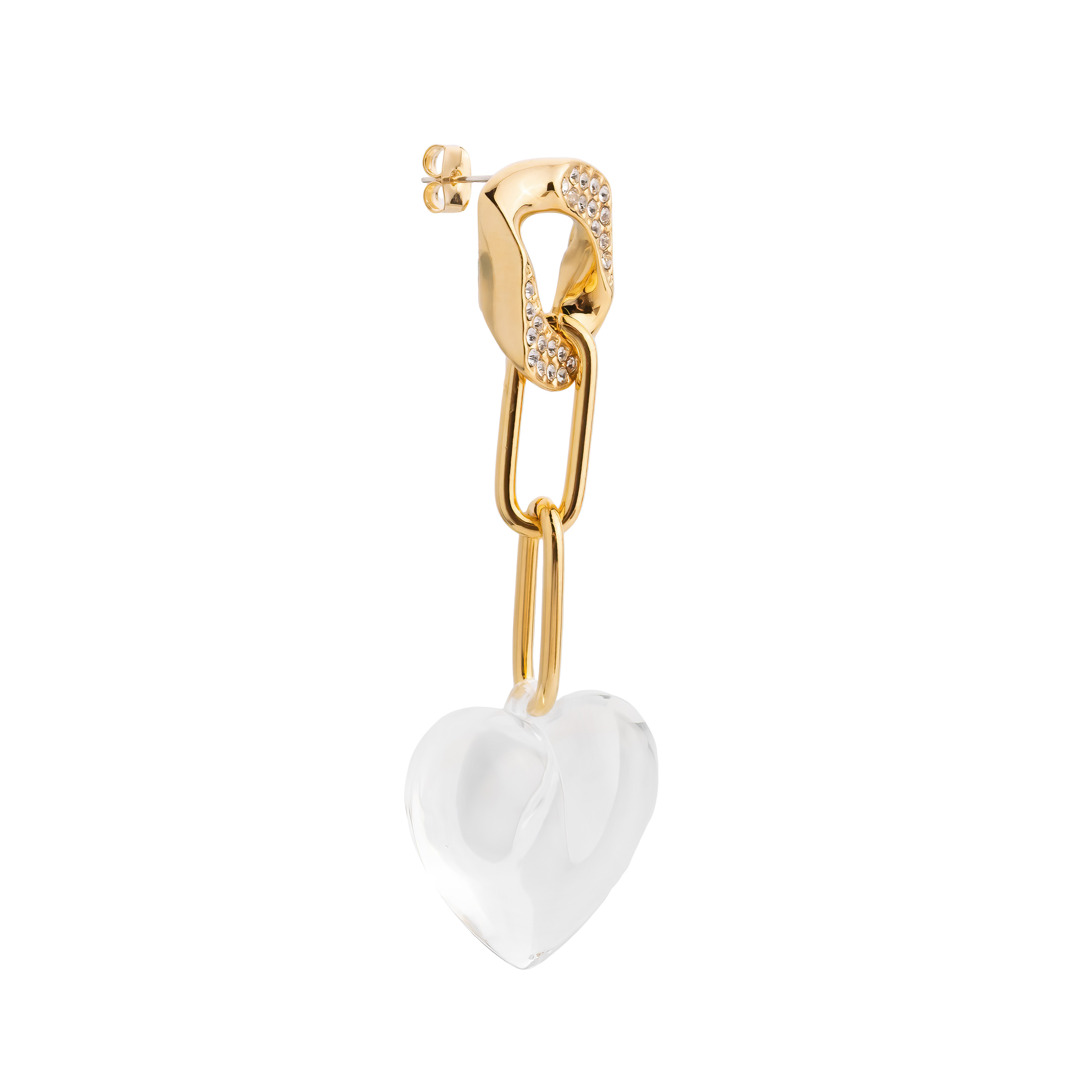 earrings with crystals and hearts