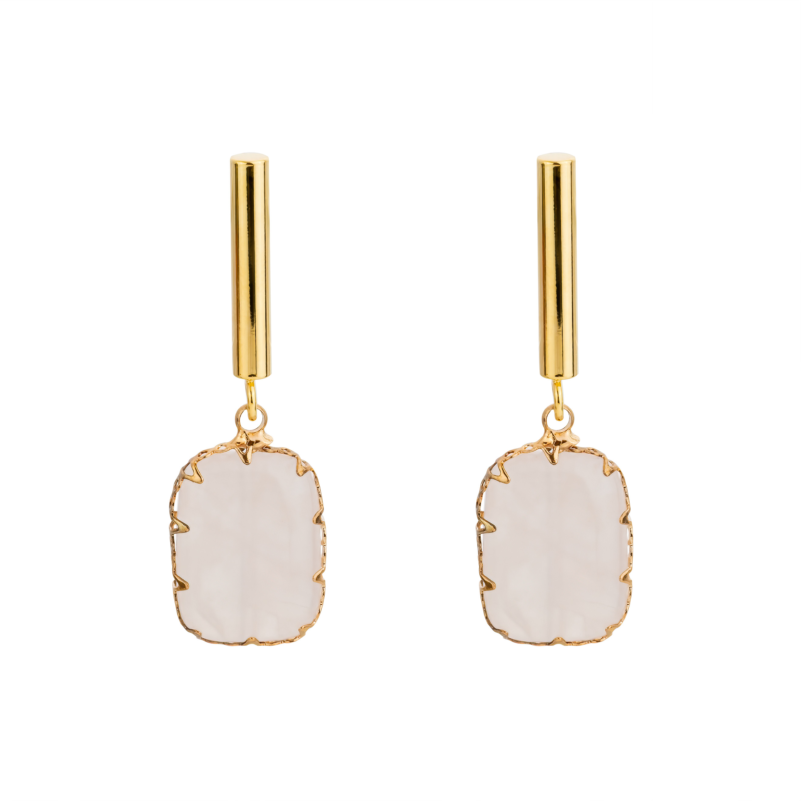 earrings with pink stones