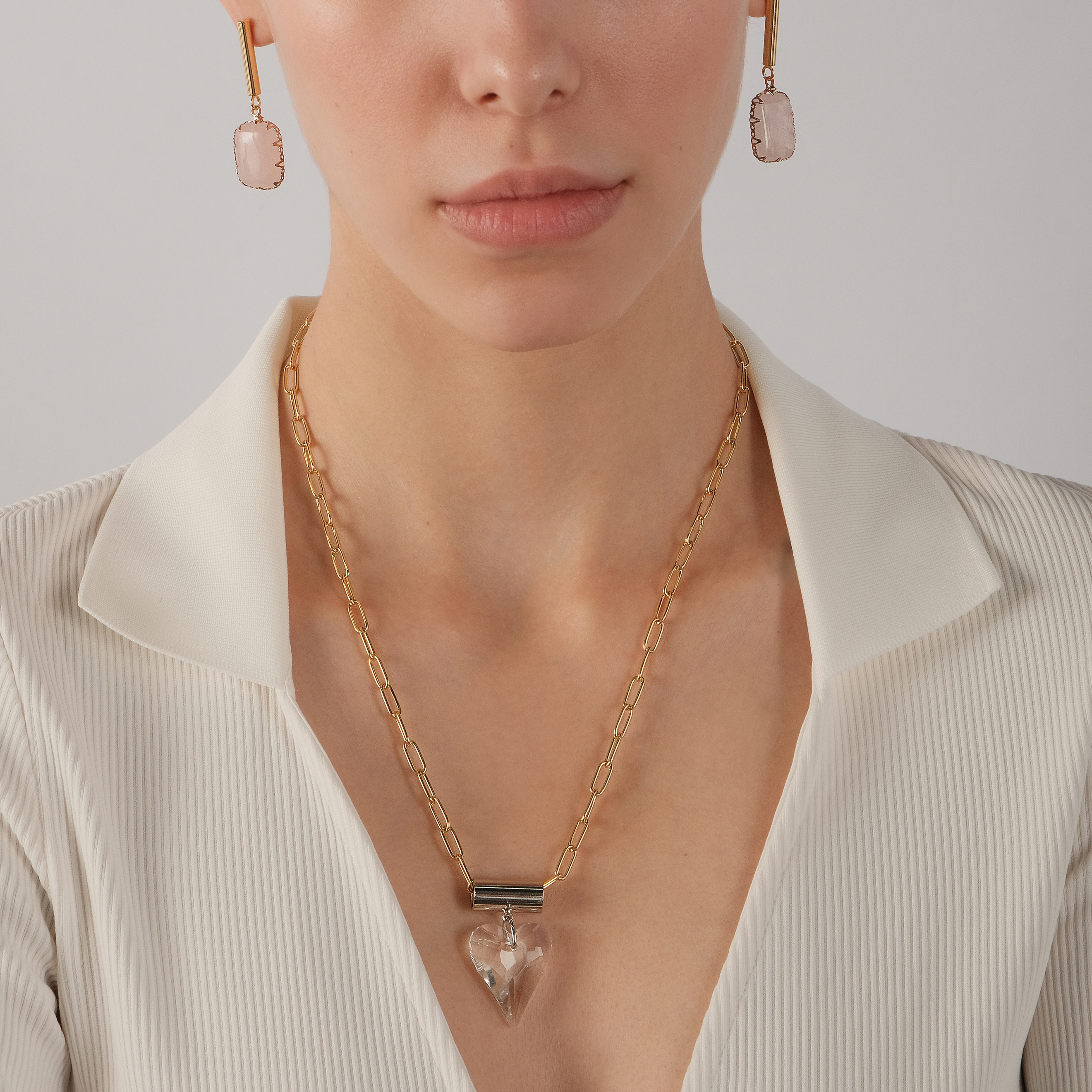 earrings with pink stones