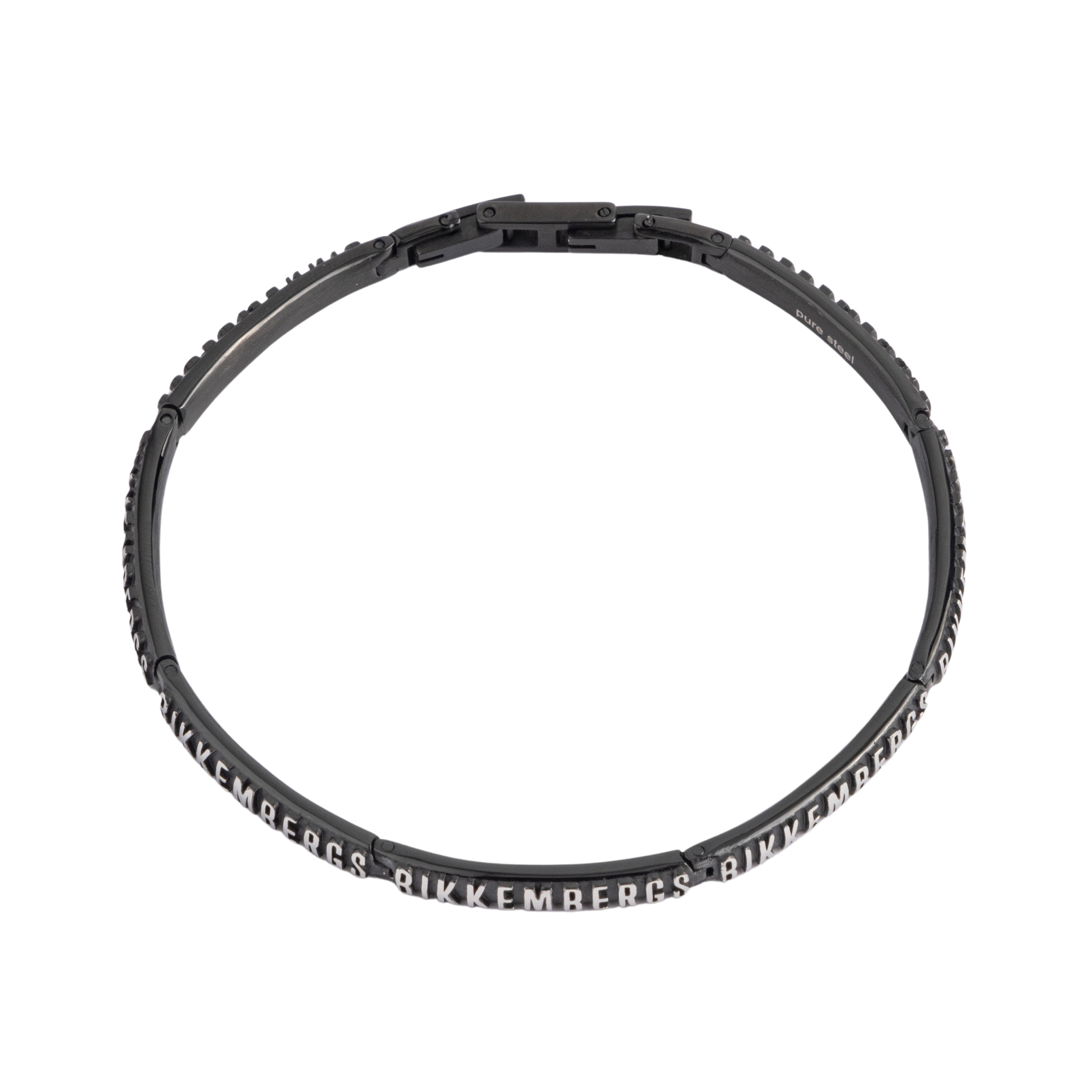 Тонкие браслеты BIKKEMBERGS JEWELLERY Браслет из нержавеющей стали 316L; покрытие - черное IP. Регулируемая длина: от 19 до 20,5 см.