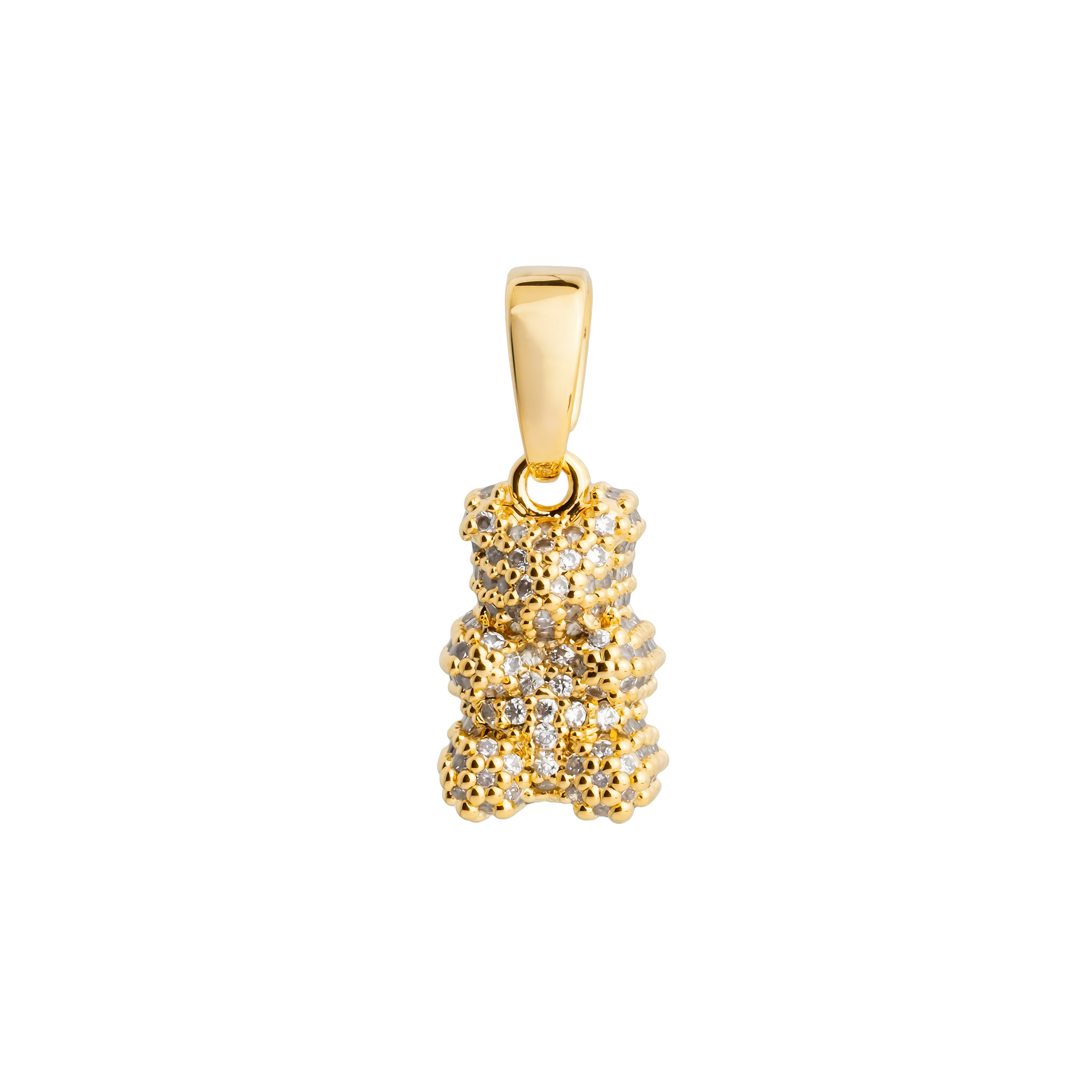 bear pendant with crystals
