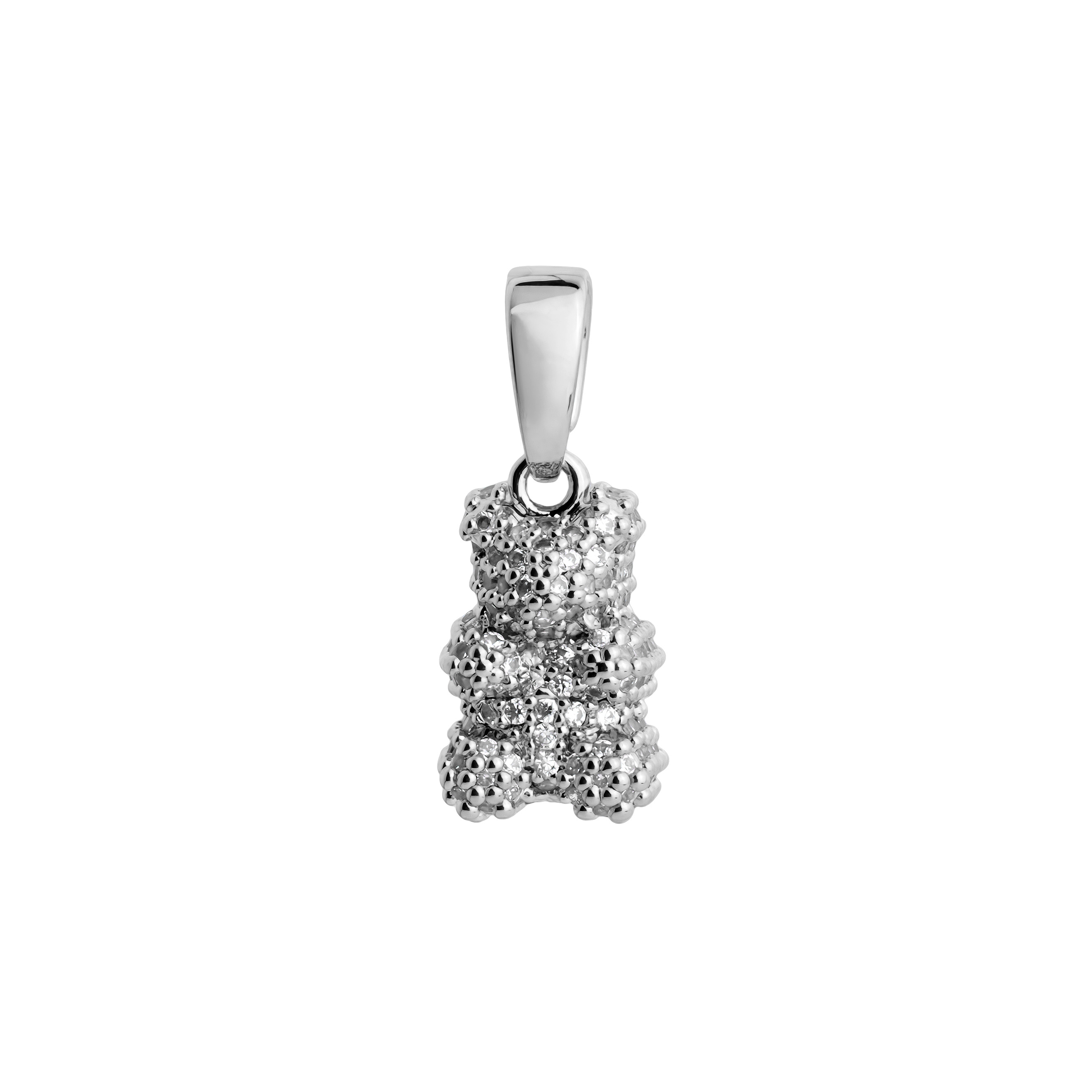teddbear pendant with crystals