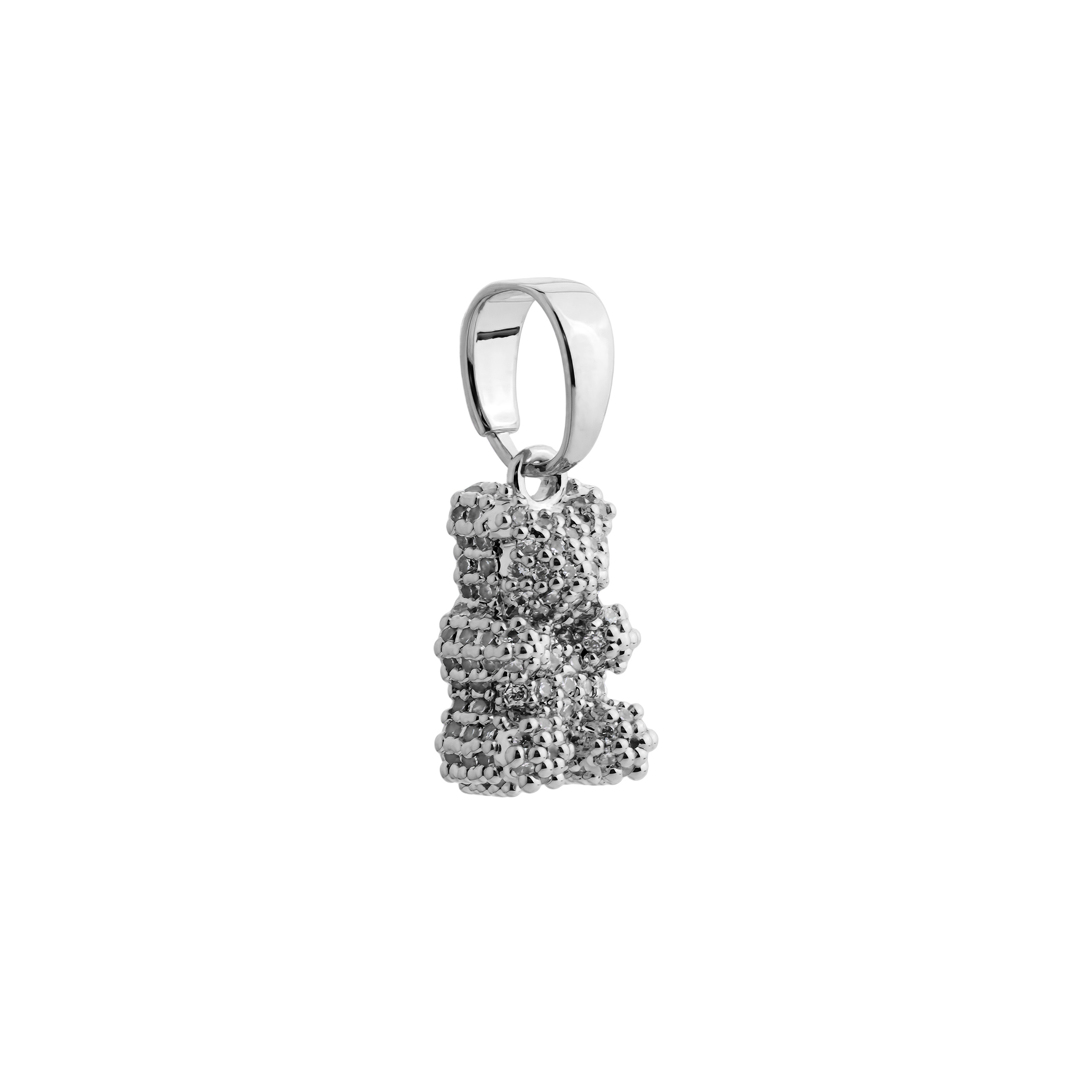 teddbear pendant with crystals