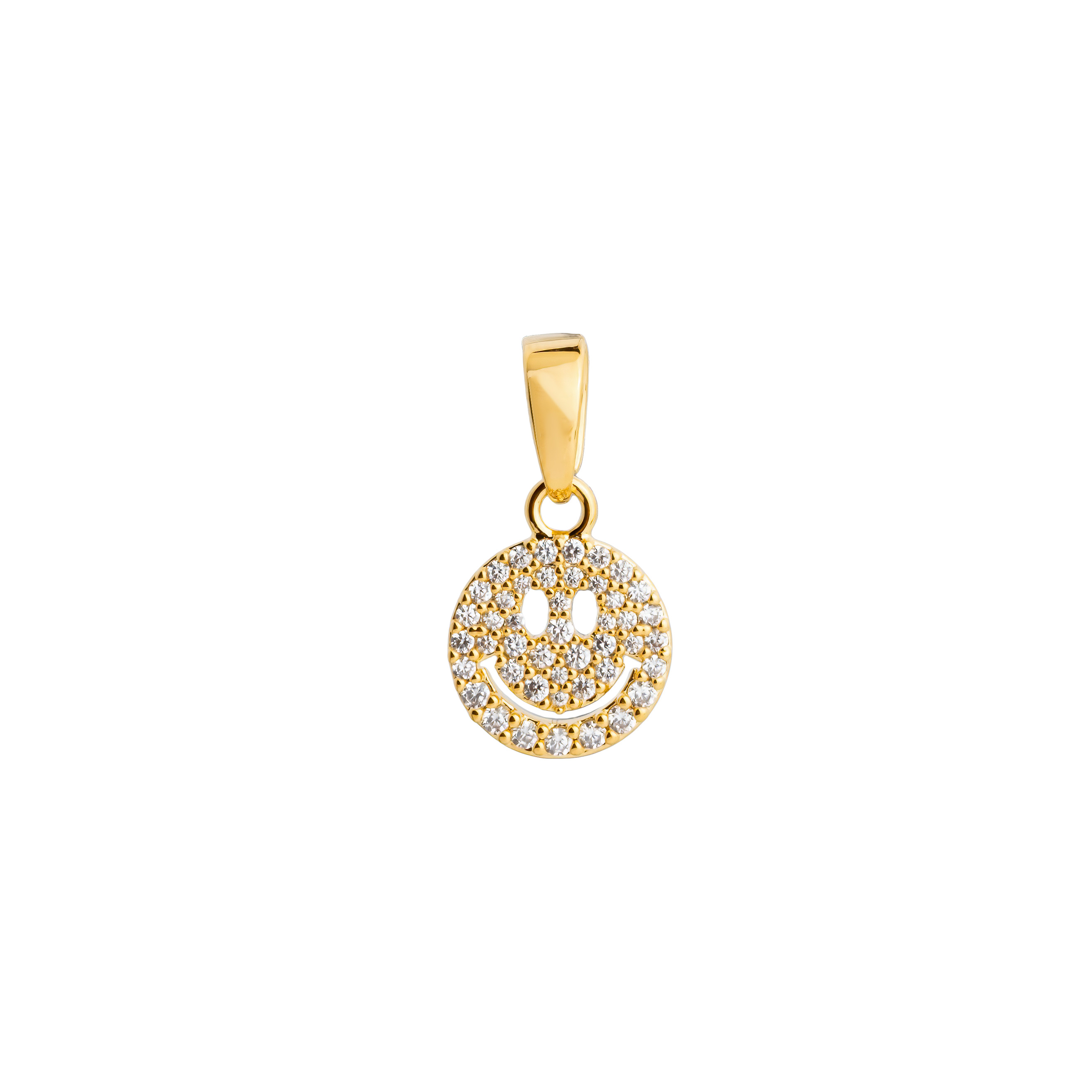 smiley pendant with crystals