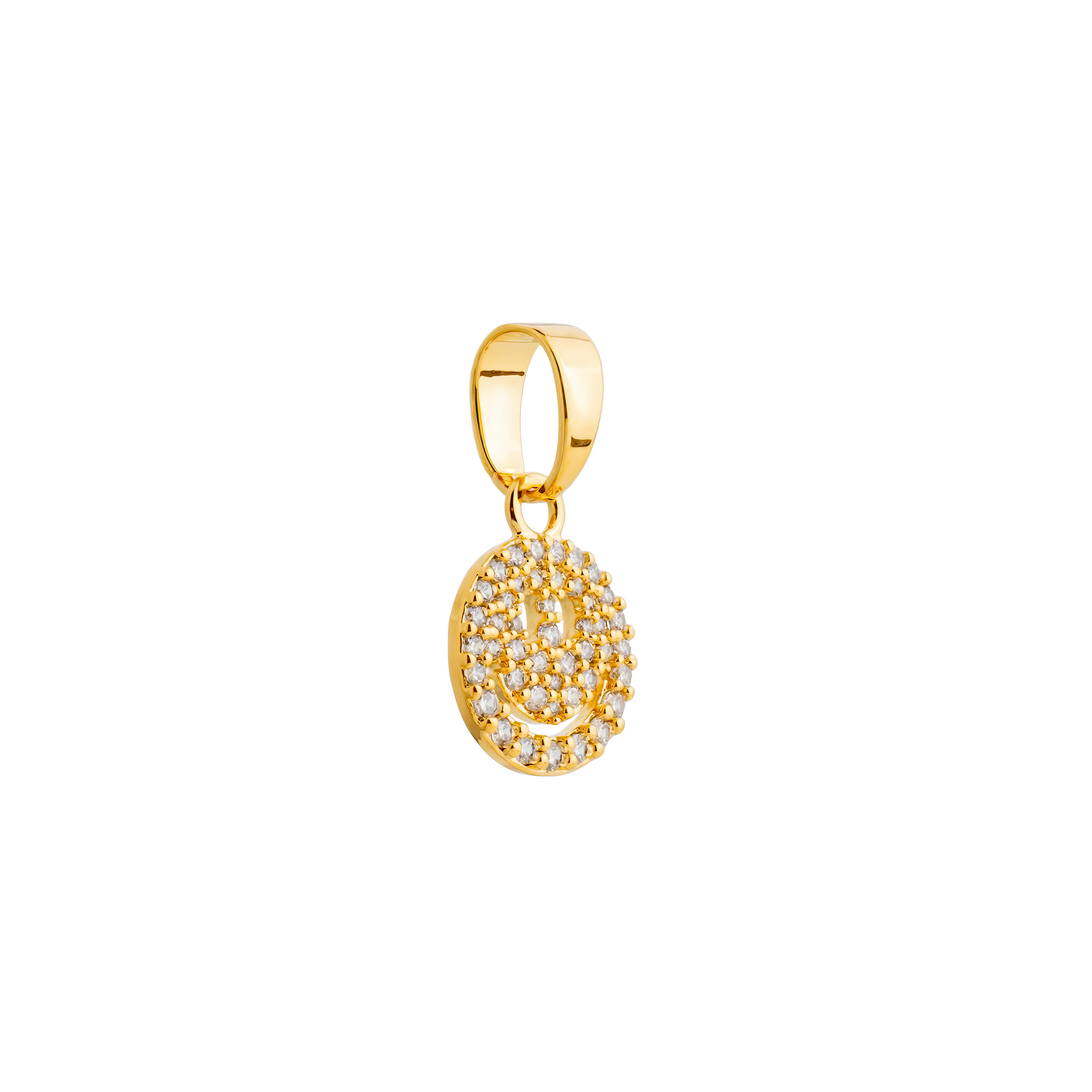 smiley pendant with crystals