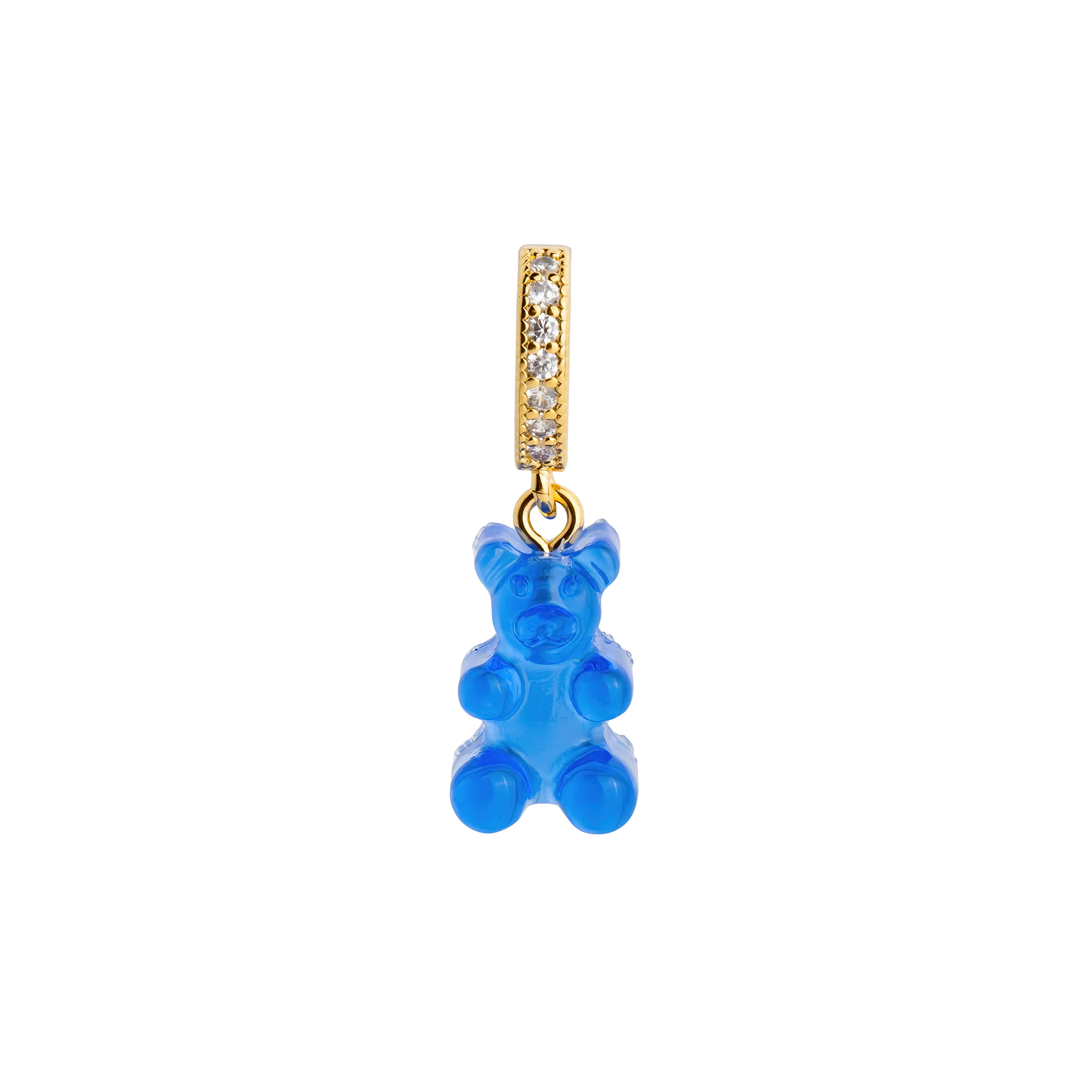 Teddy bear pendant blue