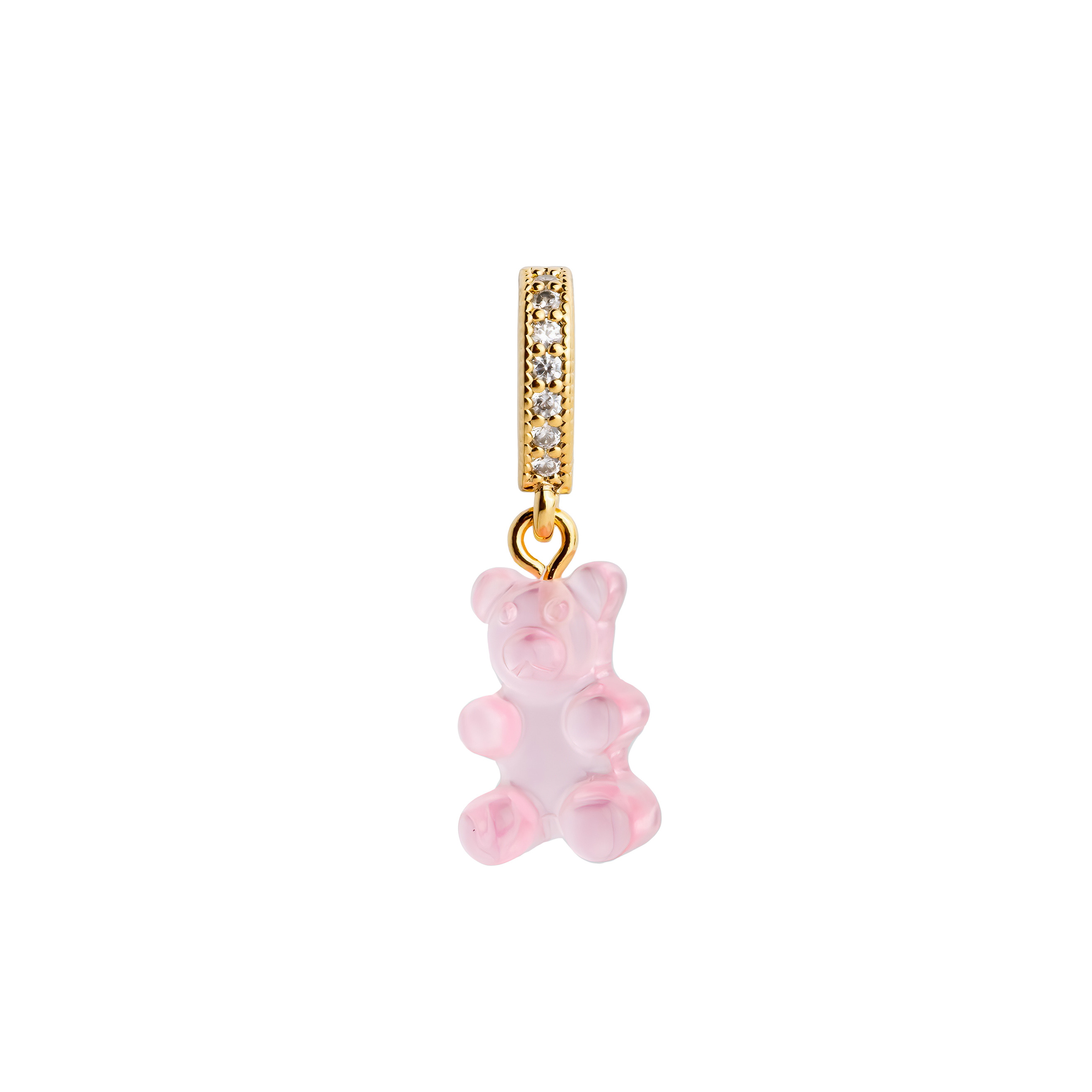 Pink teddy bear pendant