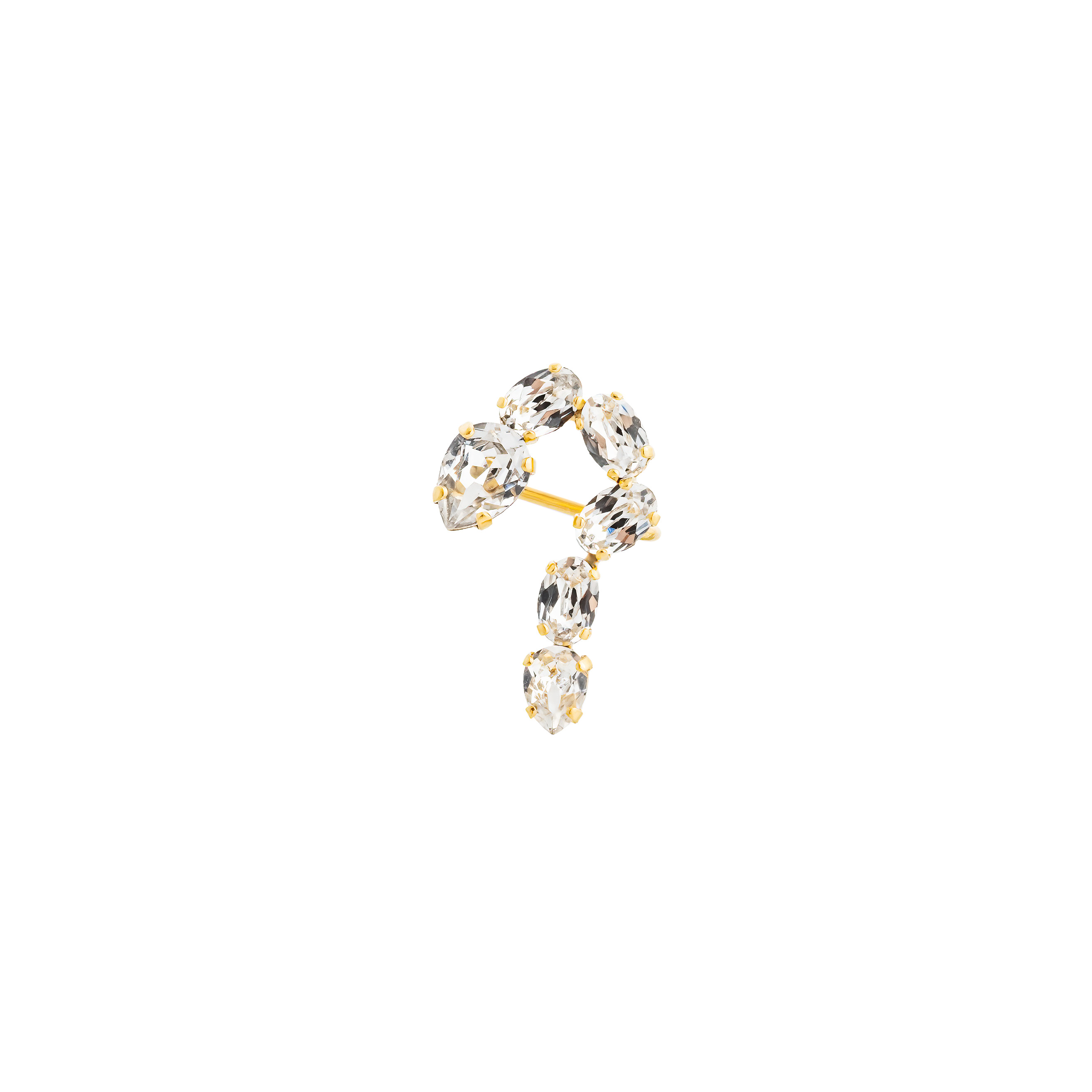 Gold-plated Cuff Snake with Swarovski Crystal Snake Crystals
