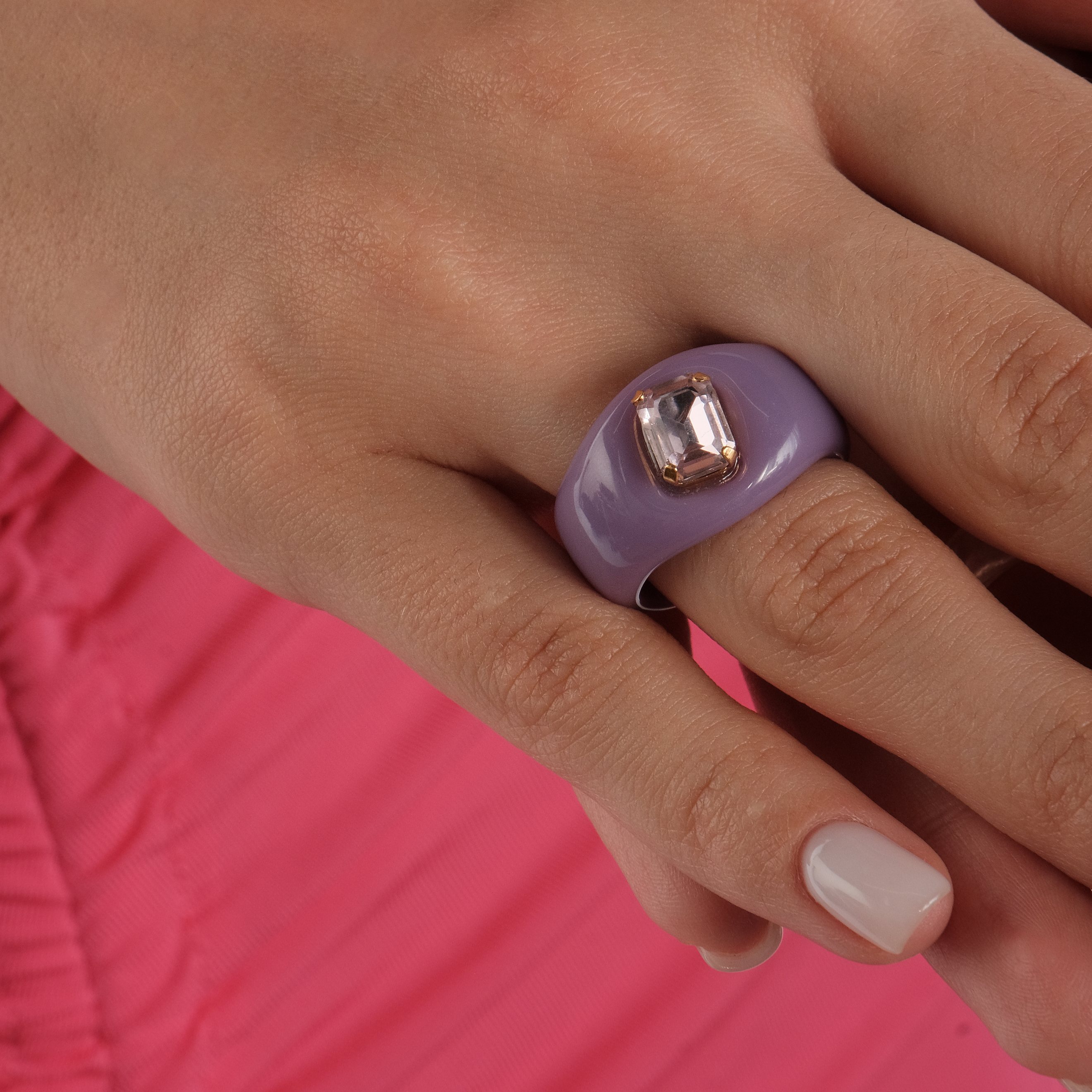 Purple Crystal Ring