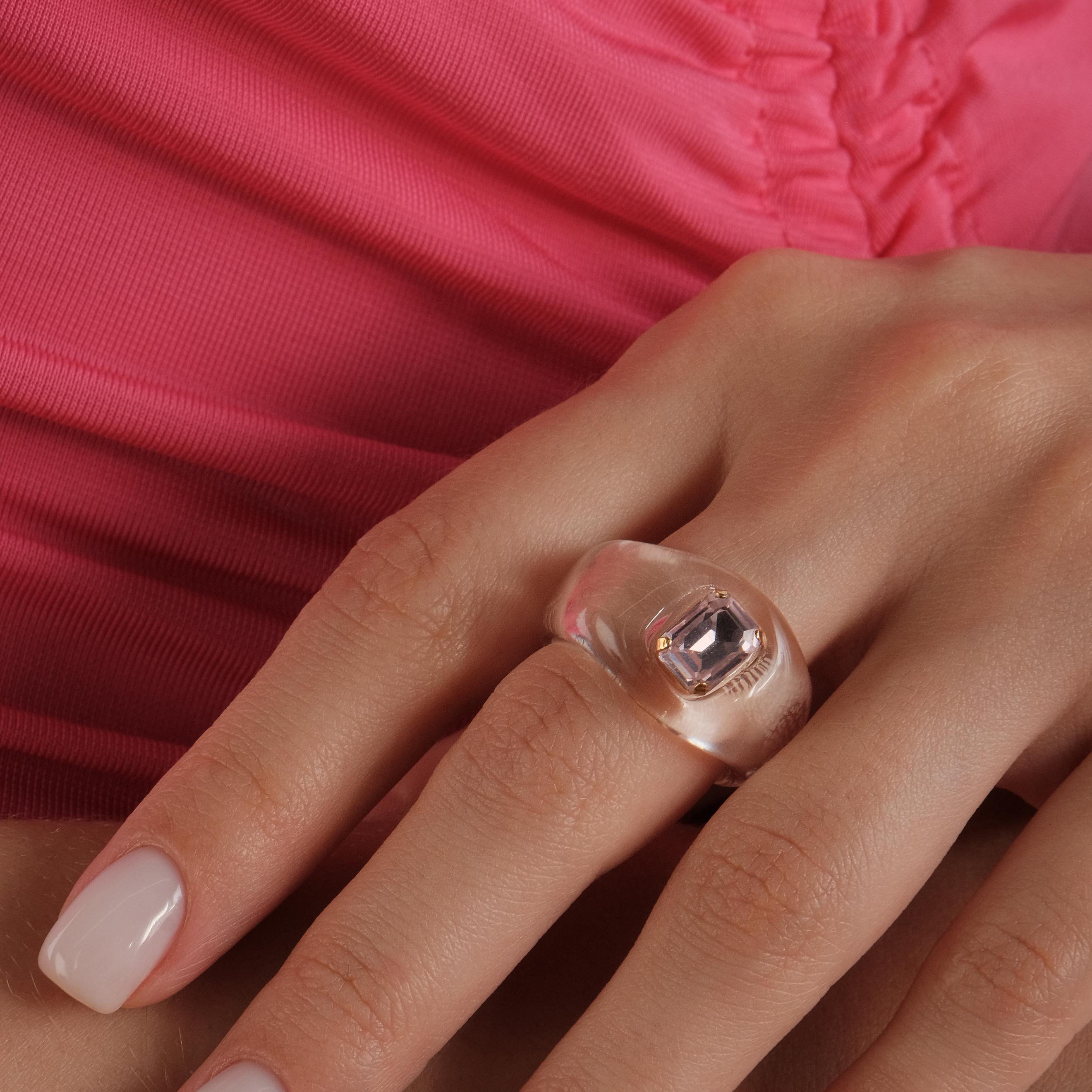 Transparent Crystal Ring