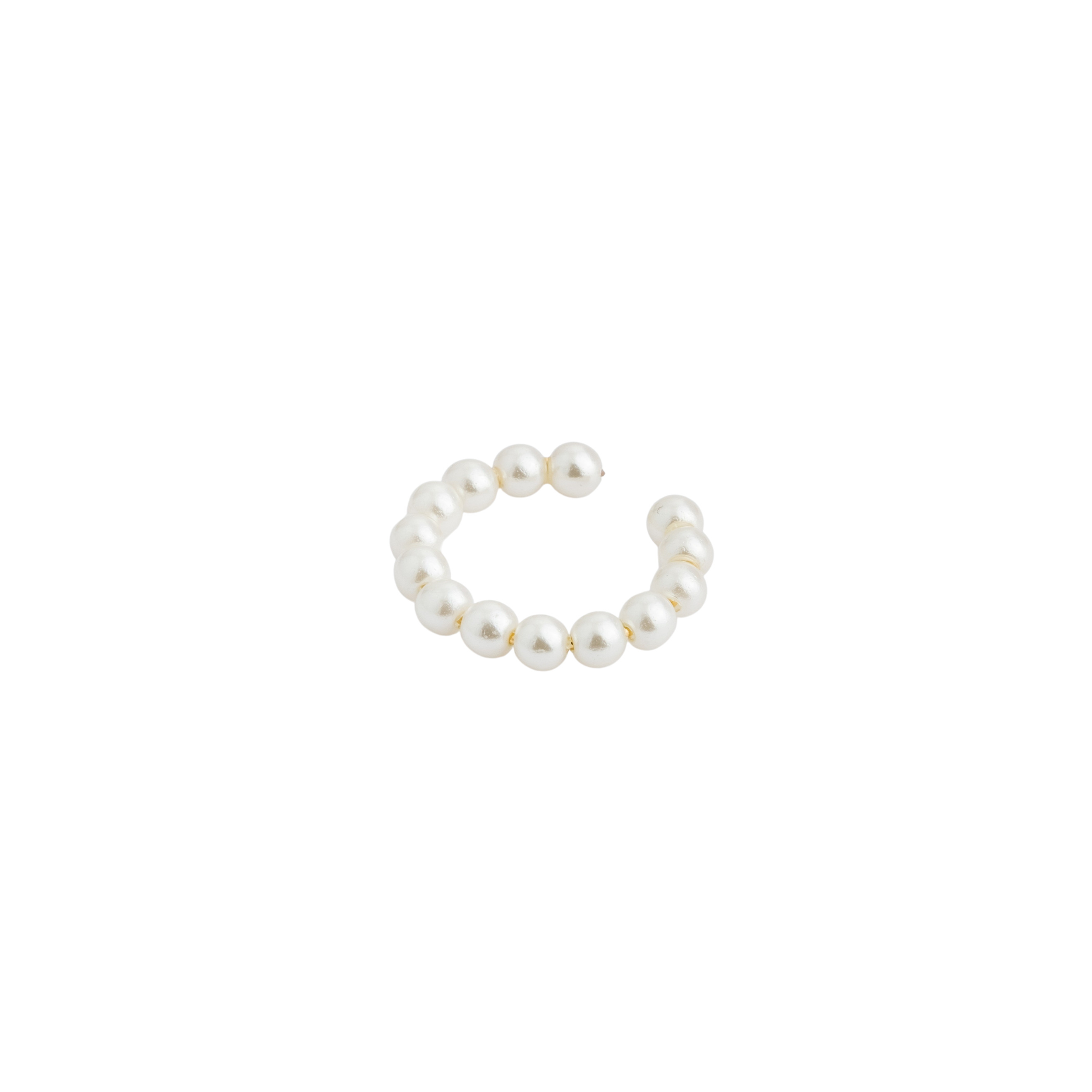 Set of three rings with pearl beads