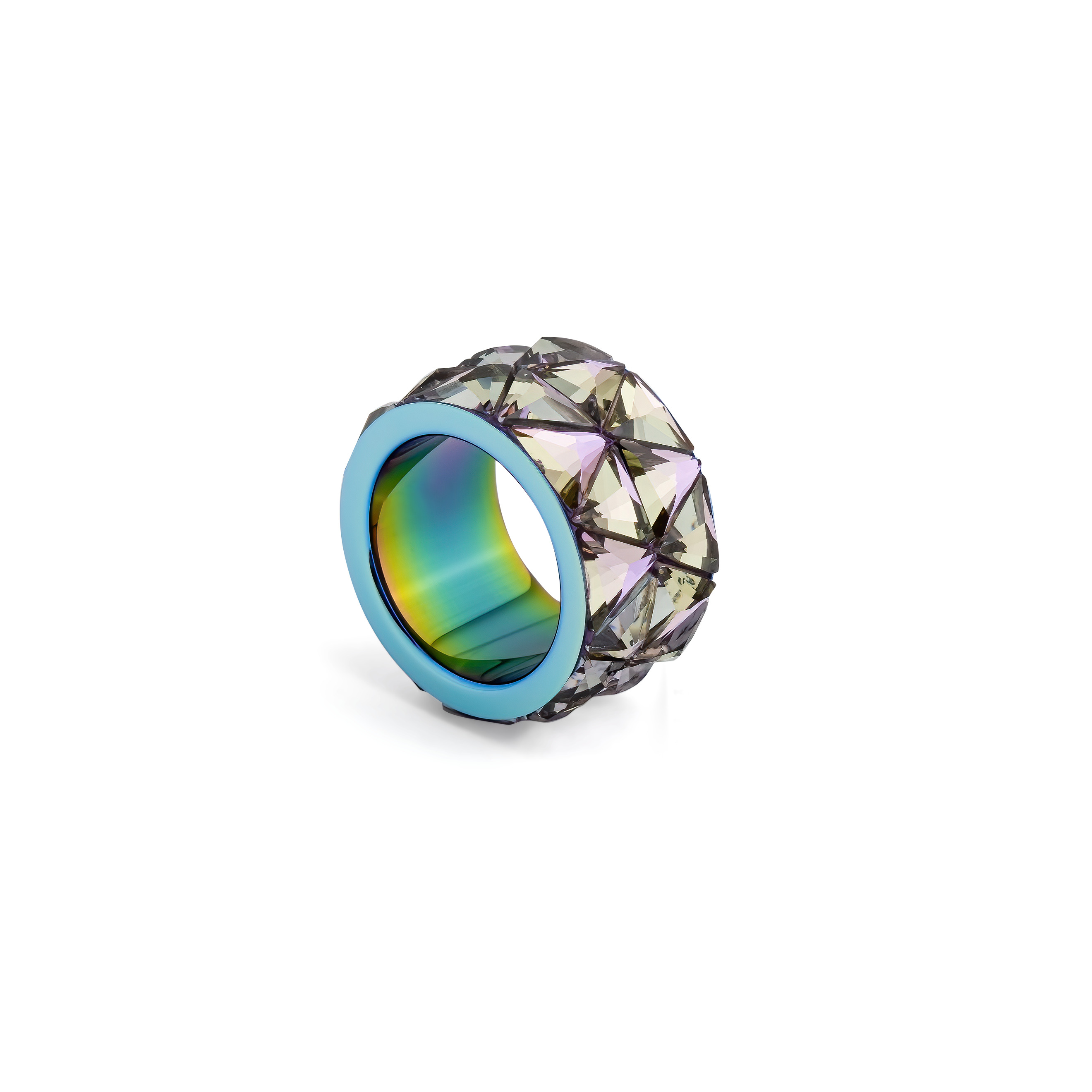 CURIOSA: кольцо из нержавеющей стали с кристаллами Swarovski