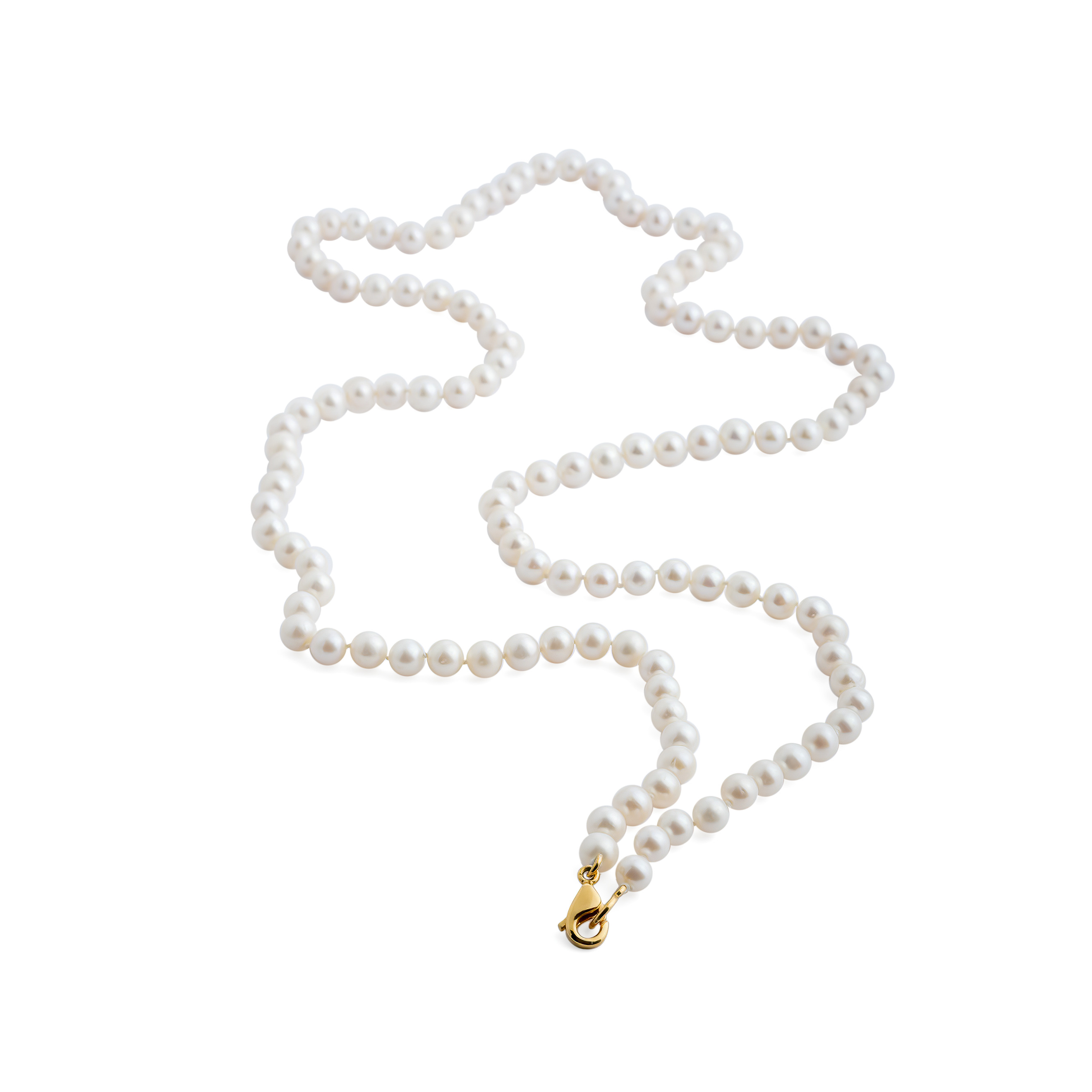 Pearl thread with gilding
