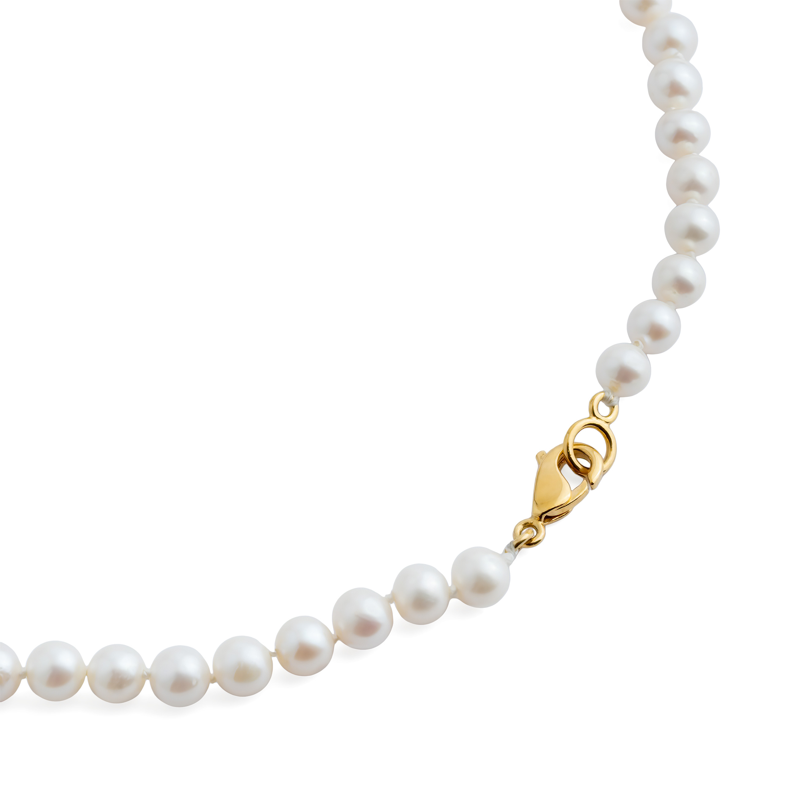 Pearl thread with gilding