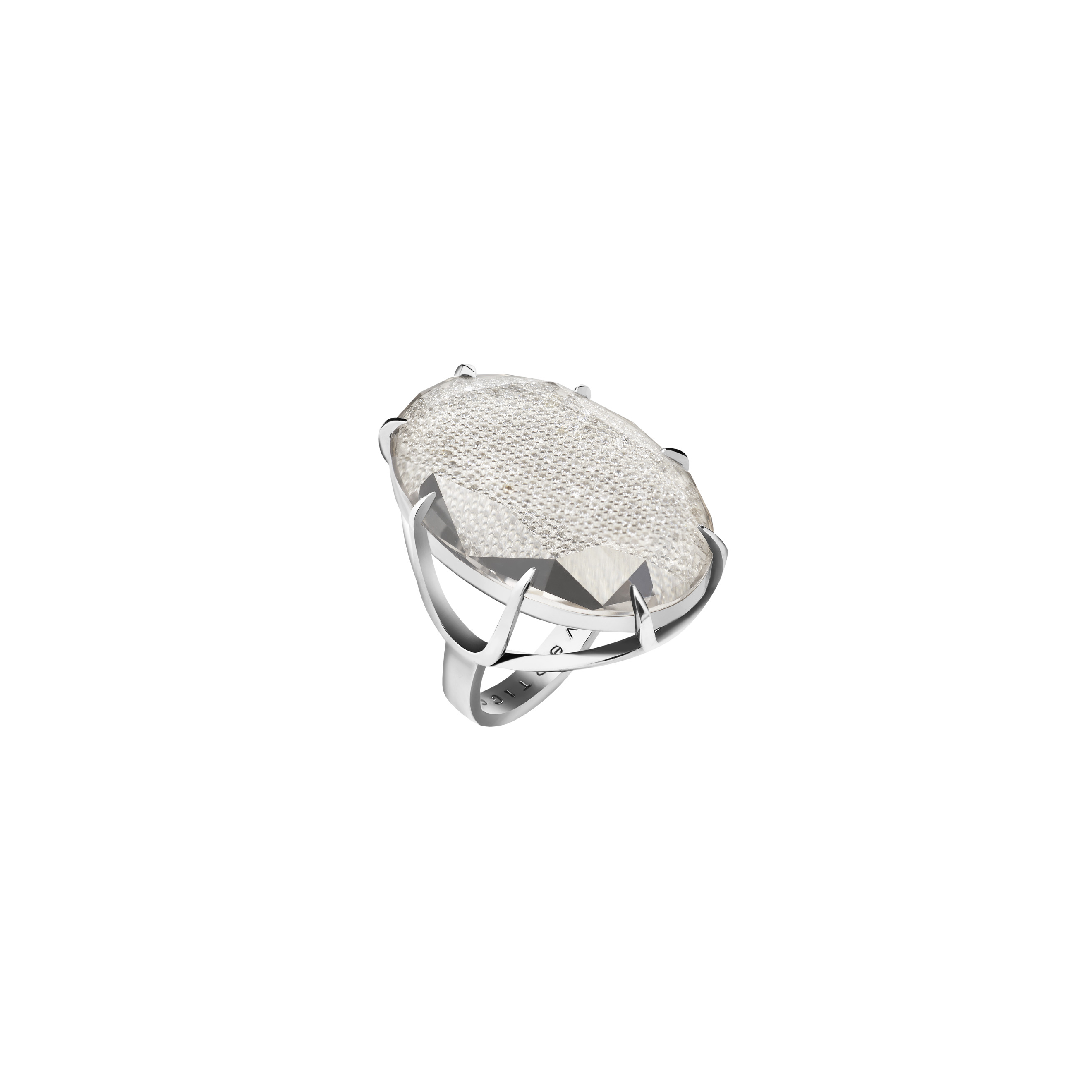 silver zircon ring VERNATIO