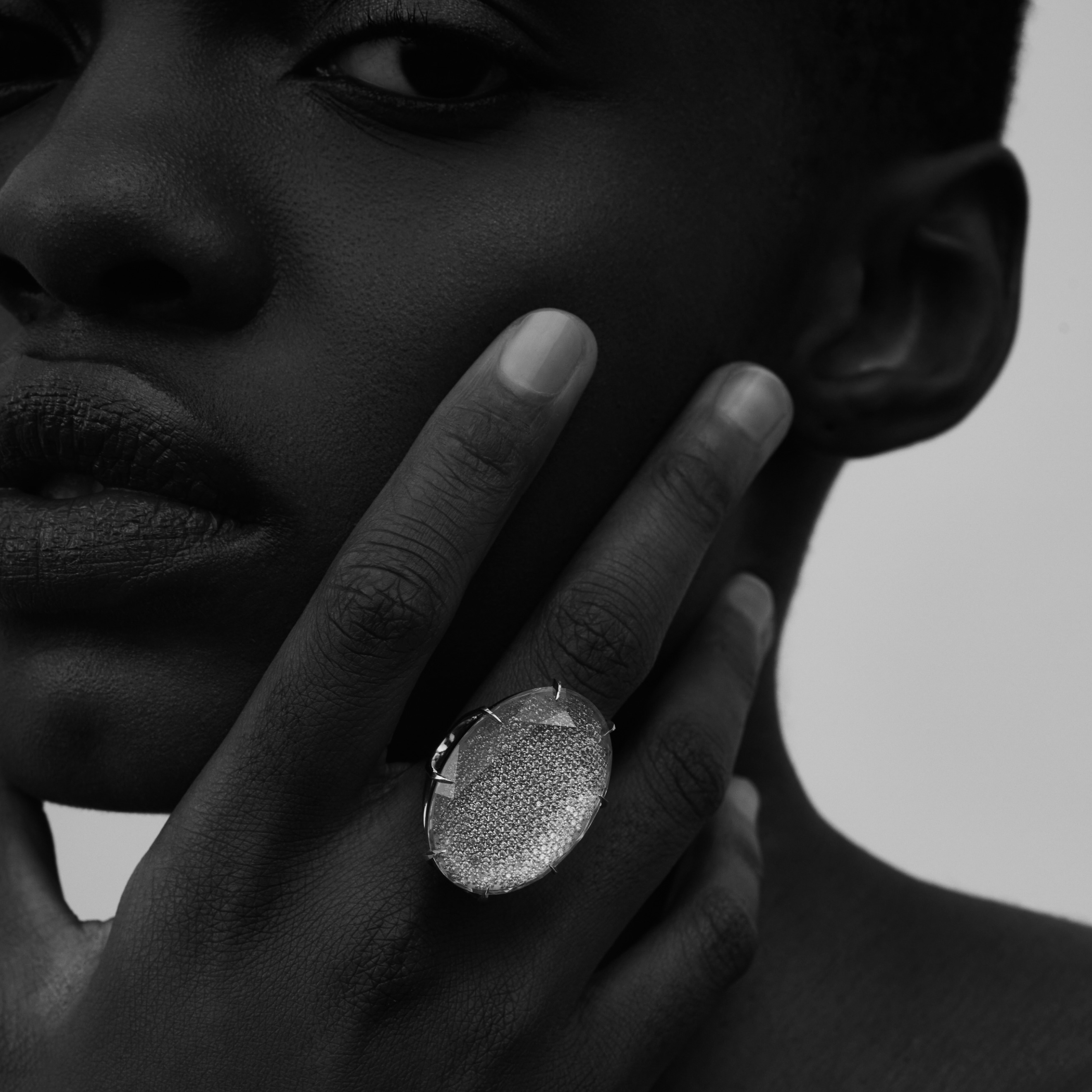 silver zircon ring VERNATIO