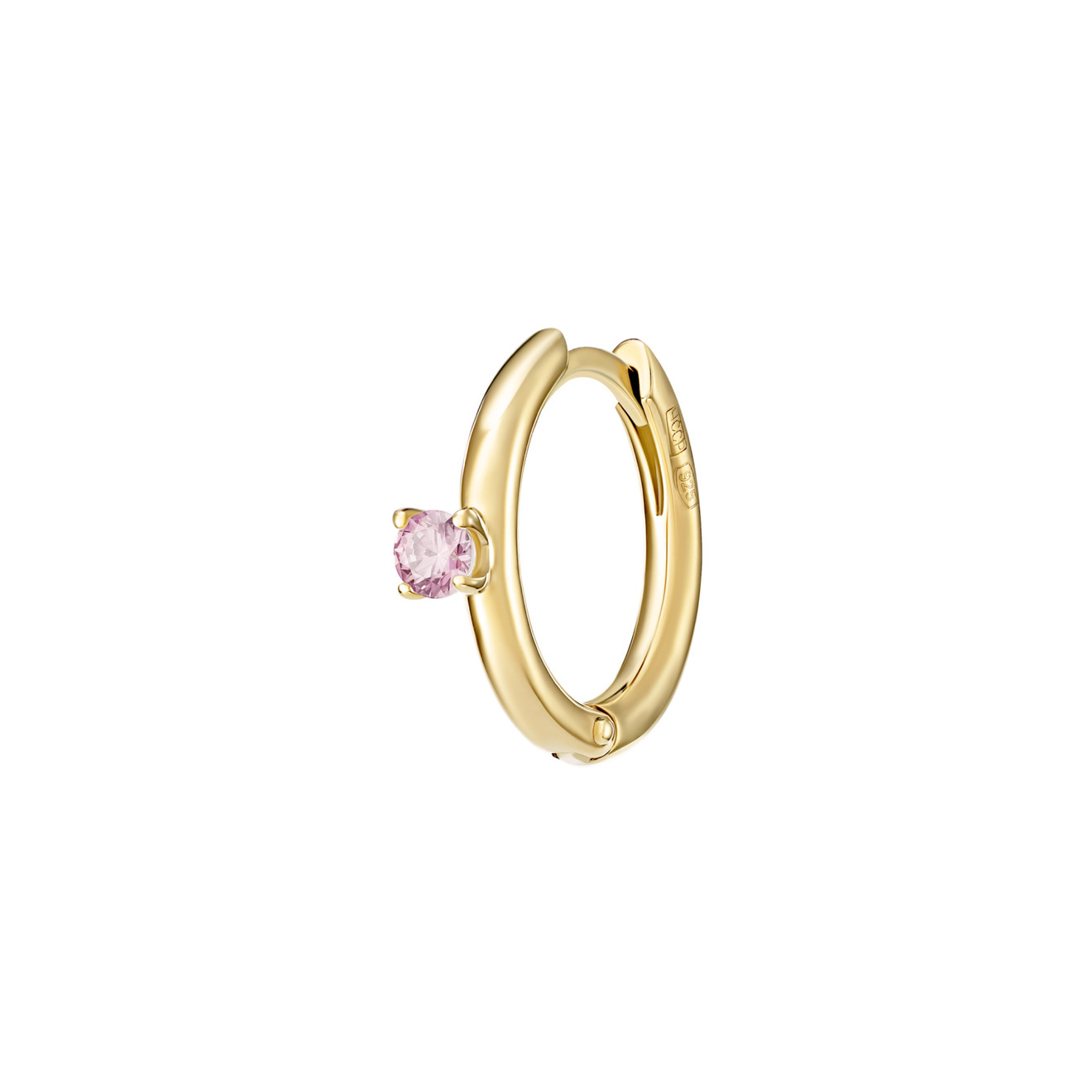 Jewlia Позолоченный пирсинг из серебра с розовым фианитом jewlia кольцо из серебра с желтым фианитом