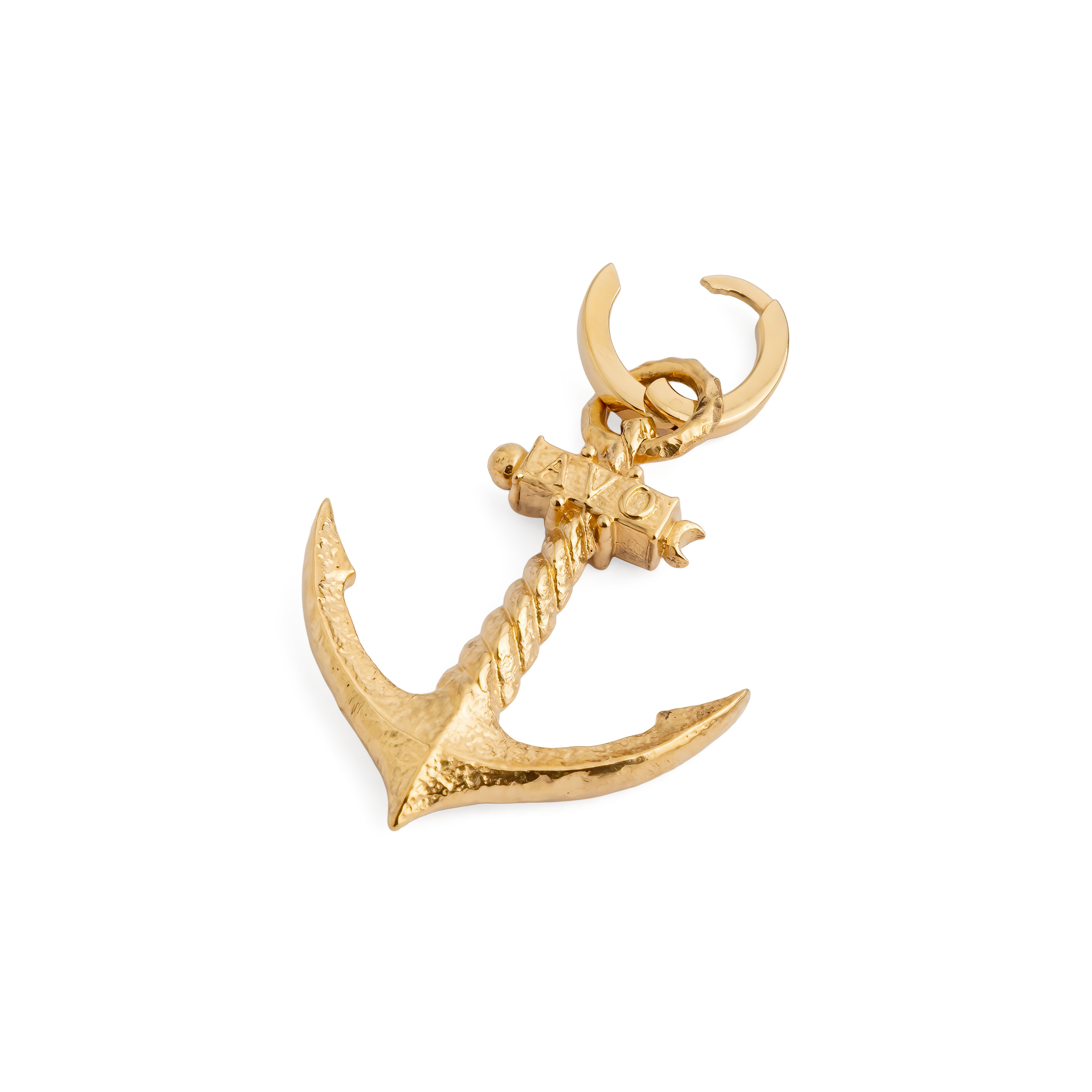 Gilded monoserge-anchor pendant made of bronze
