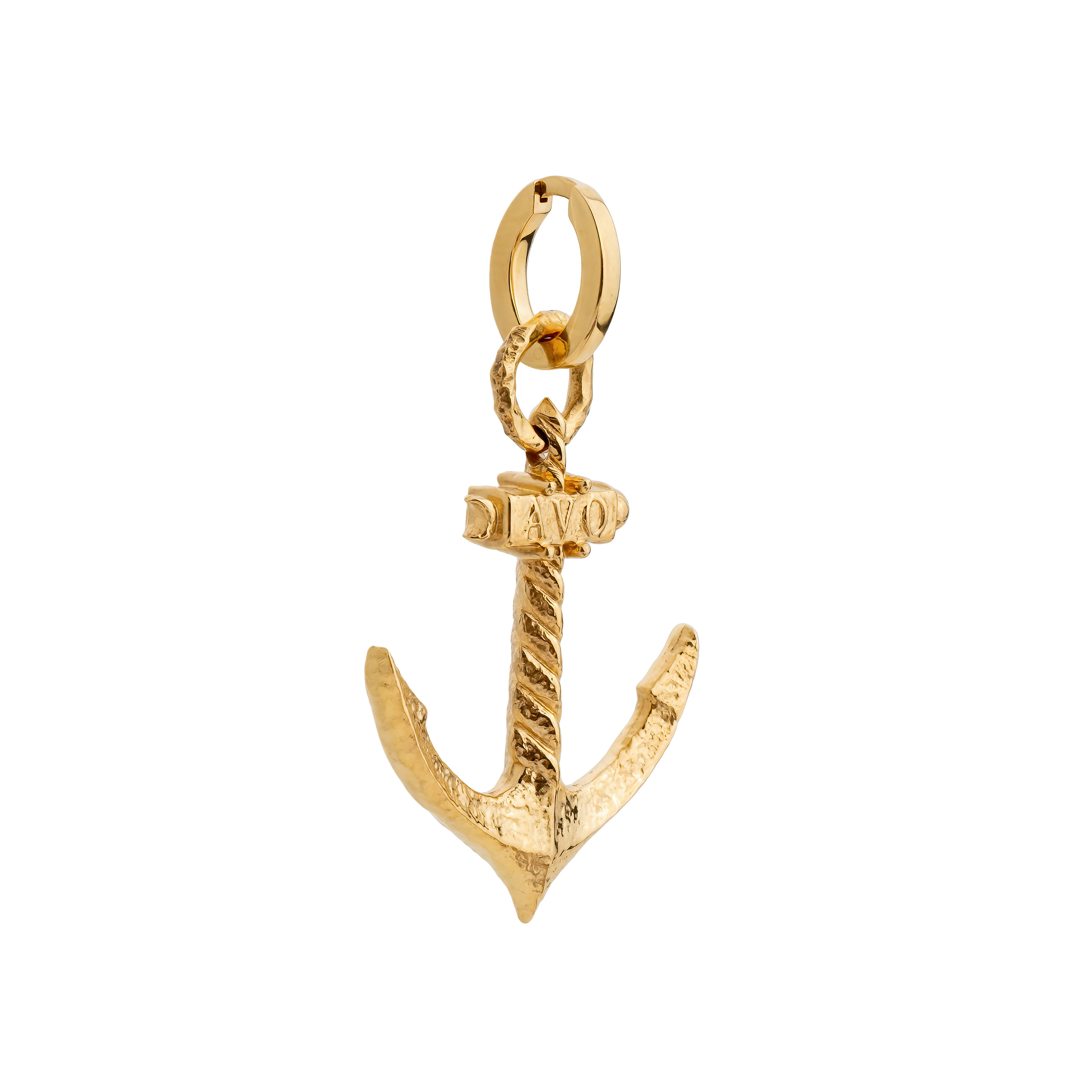 Gilded monoserge-anchor pendant made of bronze
