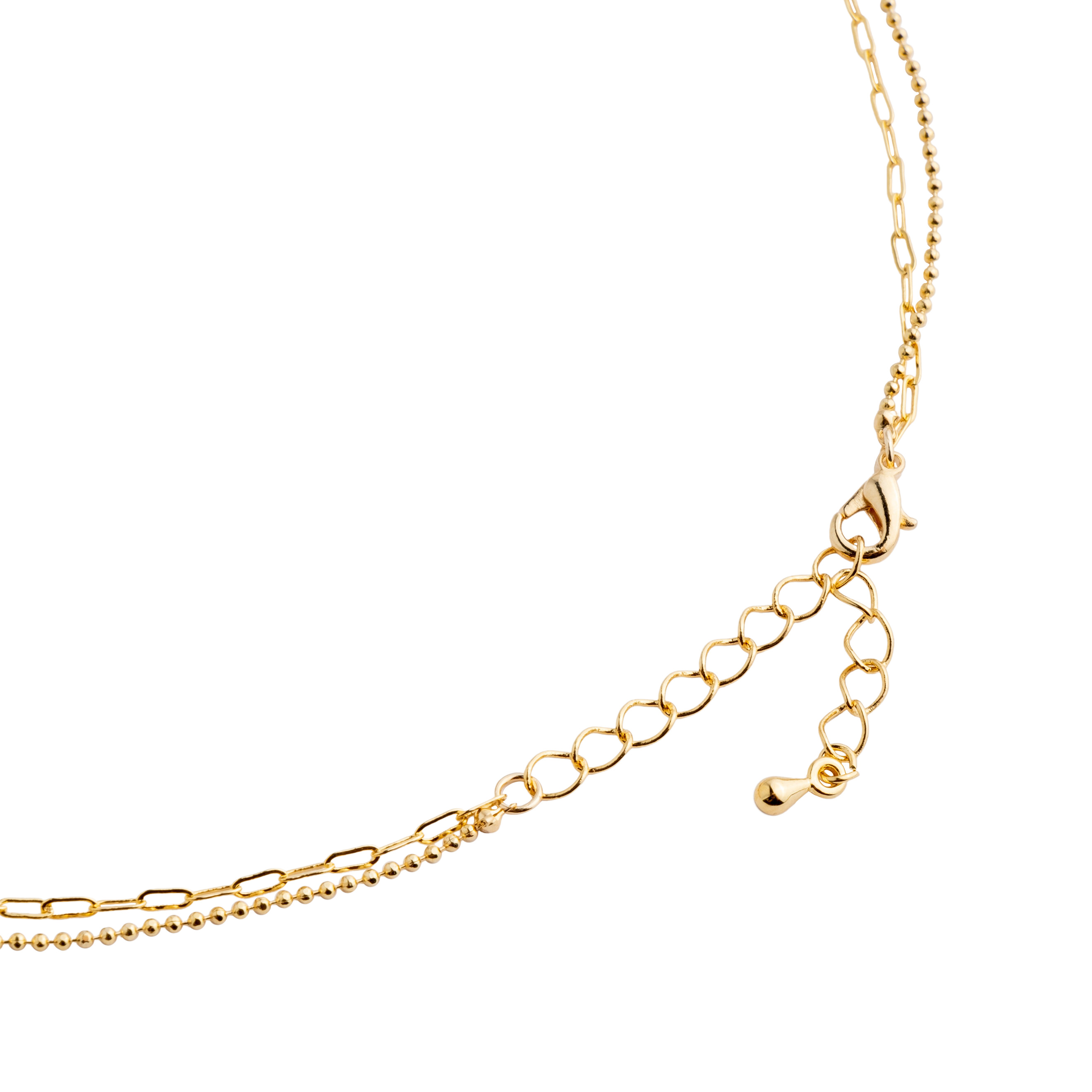 double necklace with a large medallion