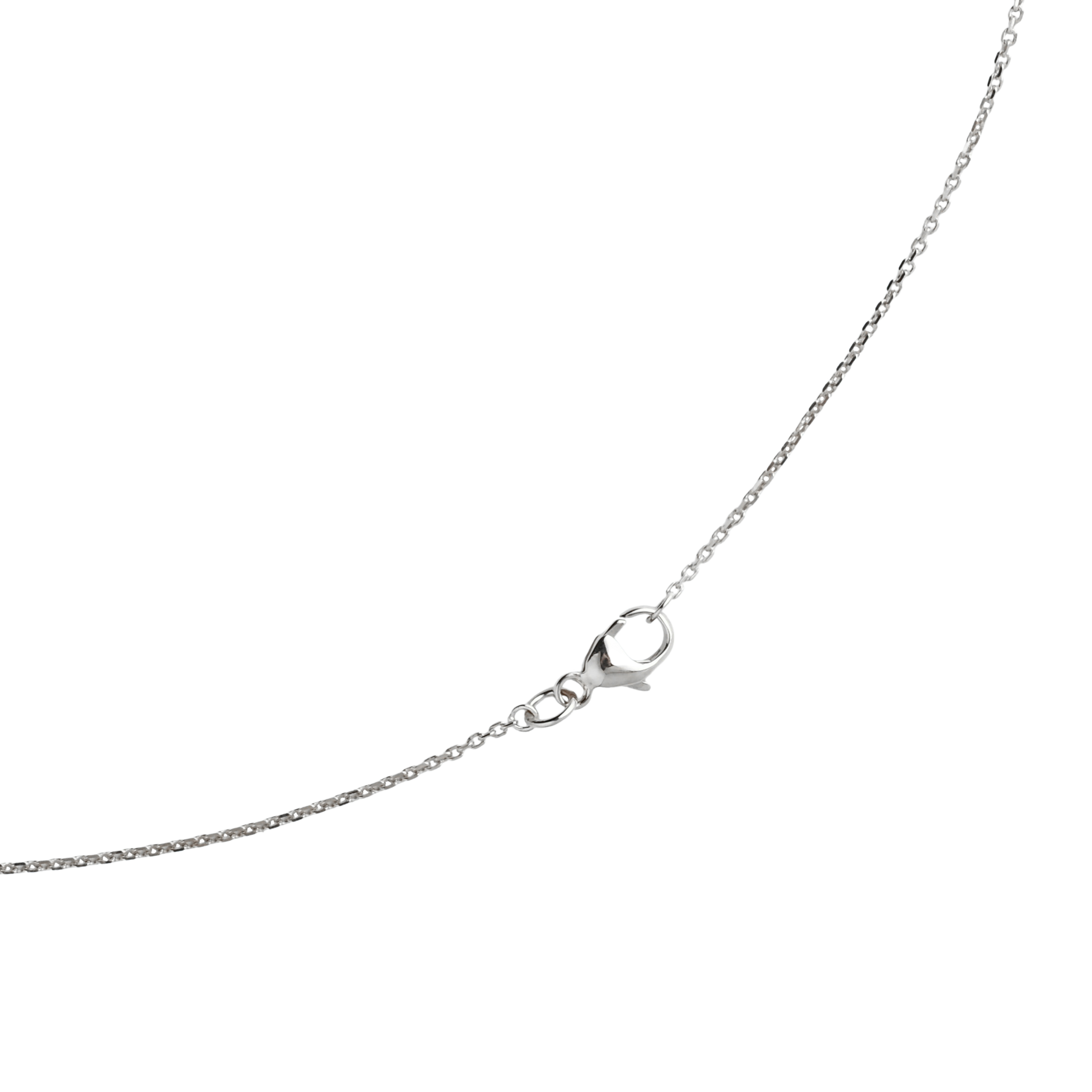 Silver clover necklace with pearl