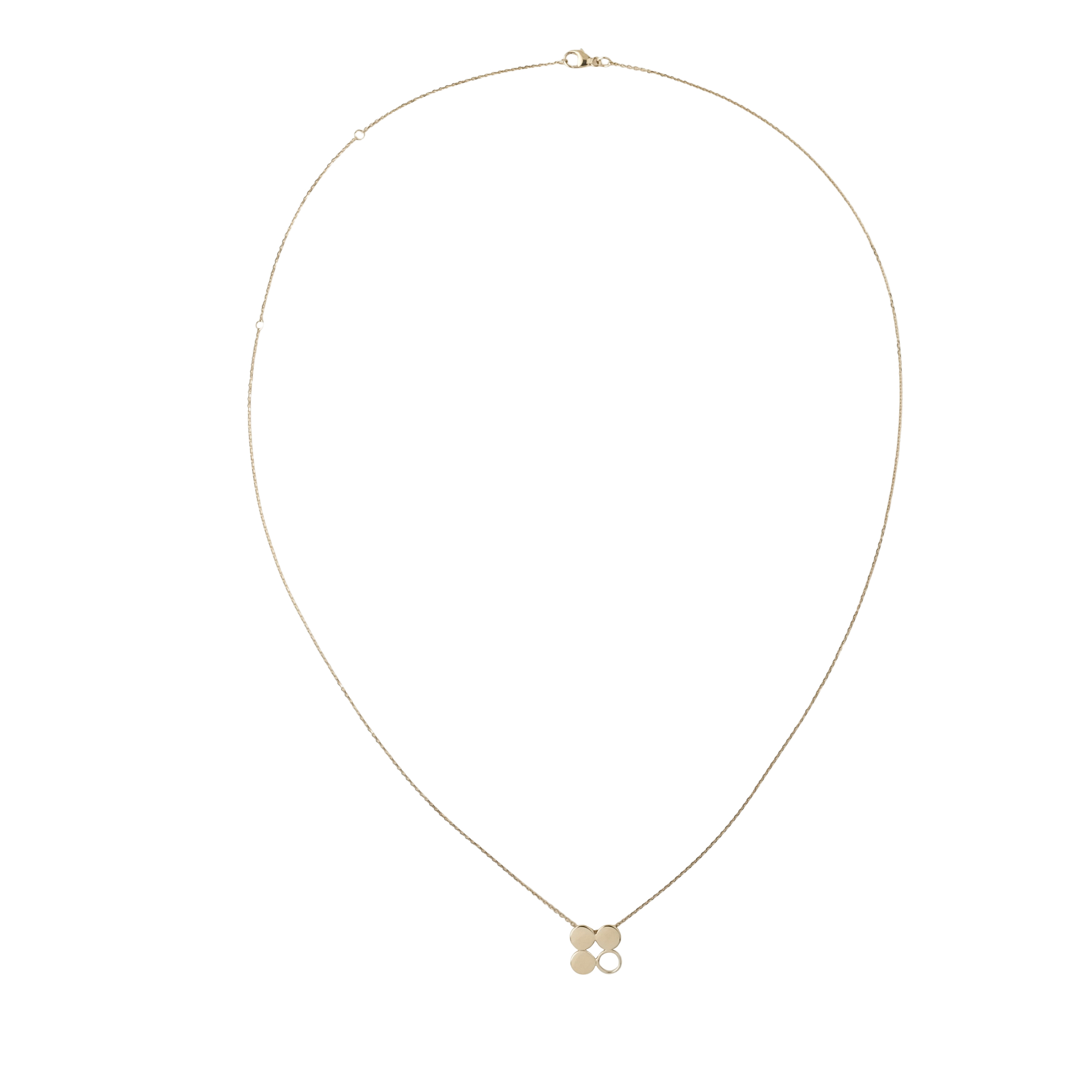 gold-plated silver clover necklace