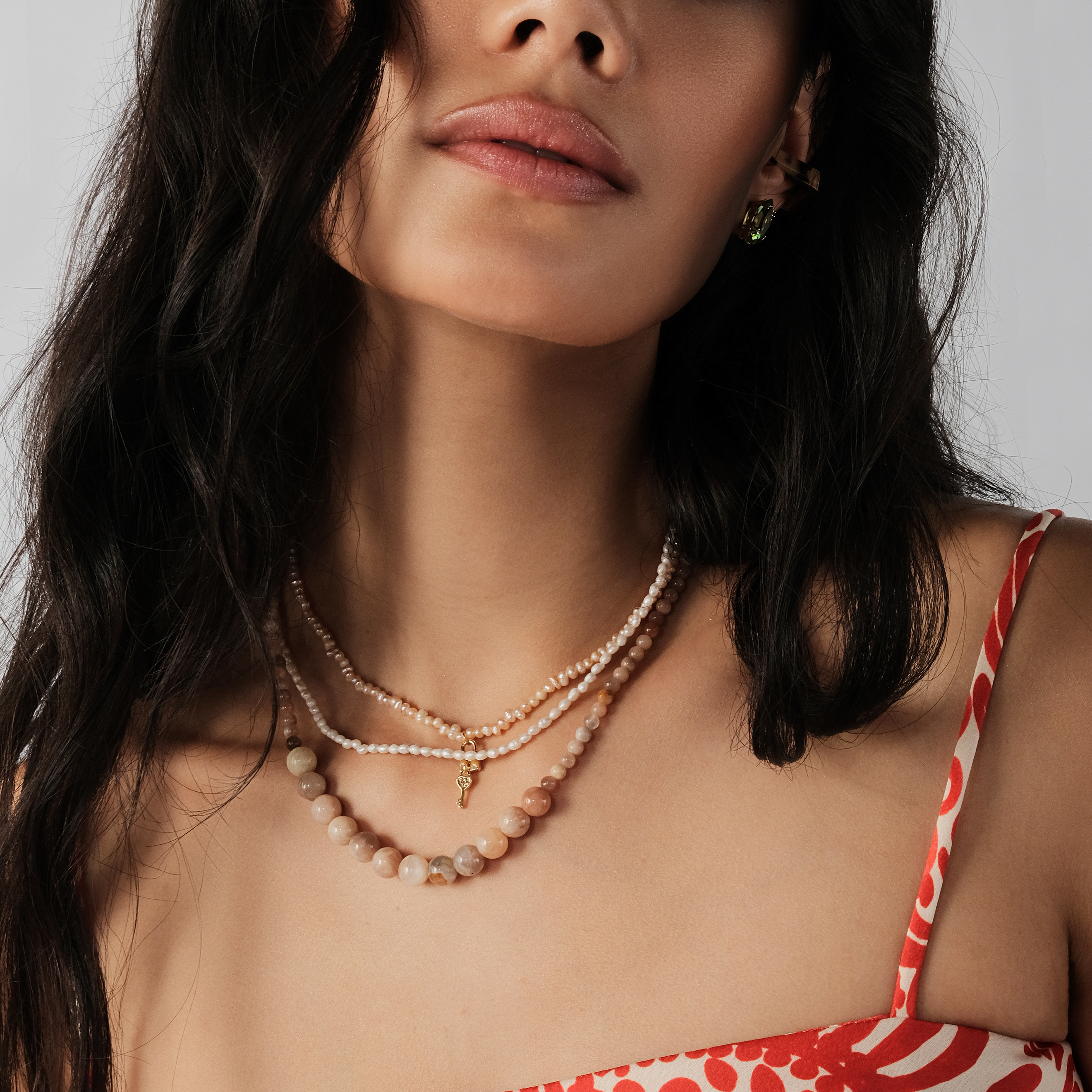Necklace made of sunstone