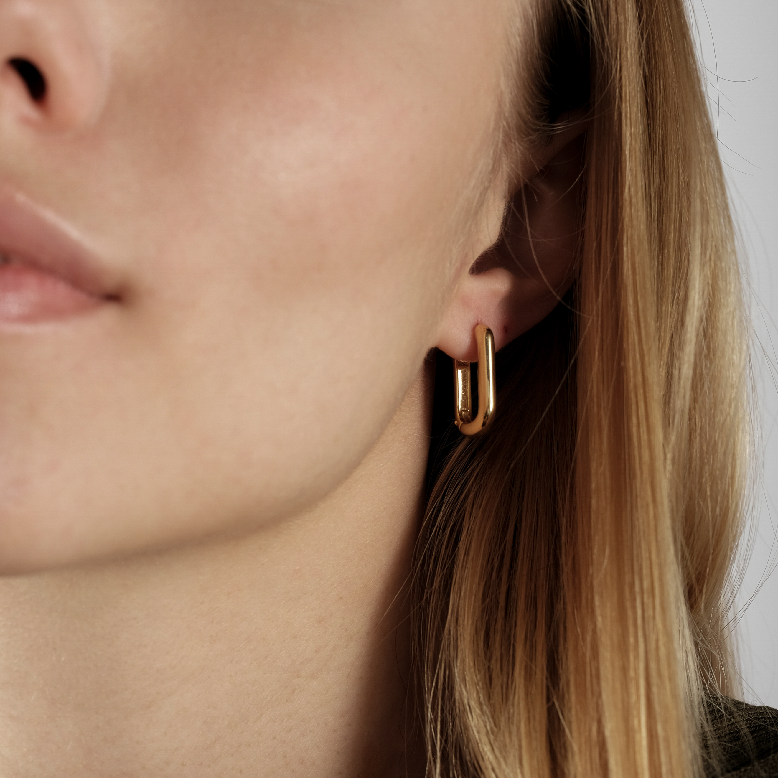 Серьги-кольца LUTA Jewelry Серебряные позолоченные серьги-кольца