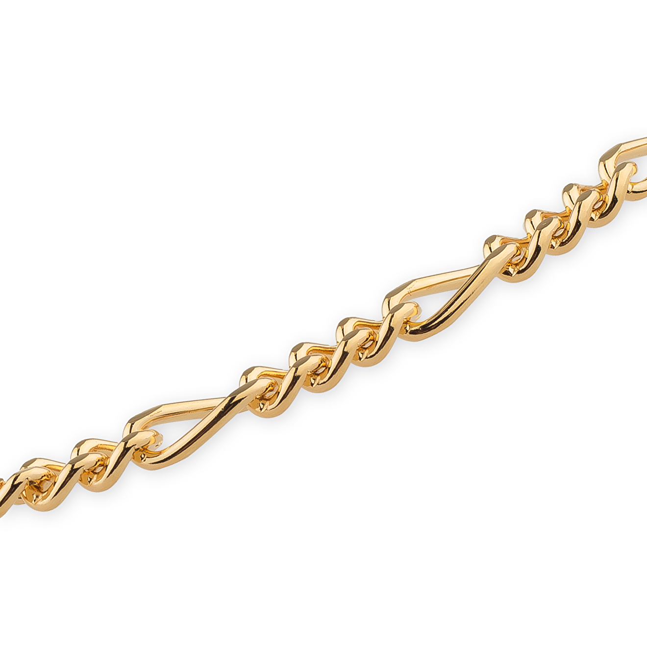 Aqua Золотистое колье-цепь с перекрученными звеньями aqua колье цепь с прозрачными и золотистыми звеньями