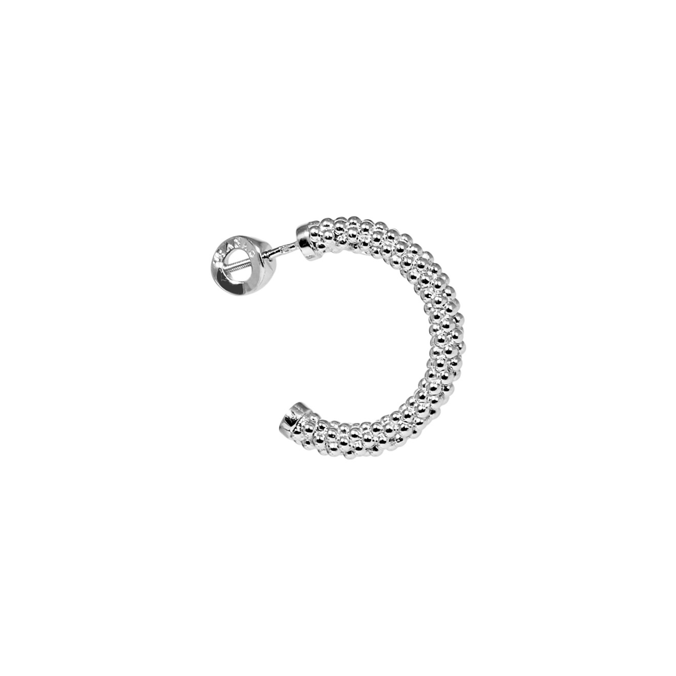 Незамкнутые серьги Beads circle из серебра, из коллекции Paillettes