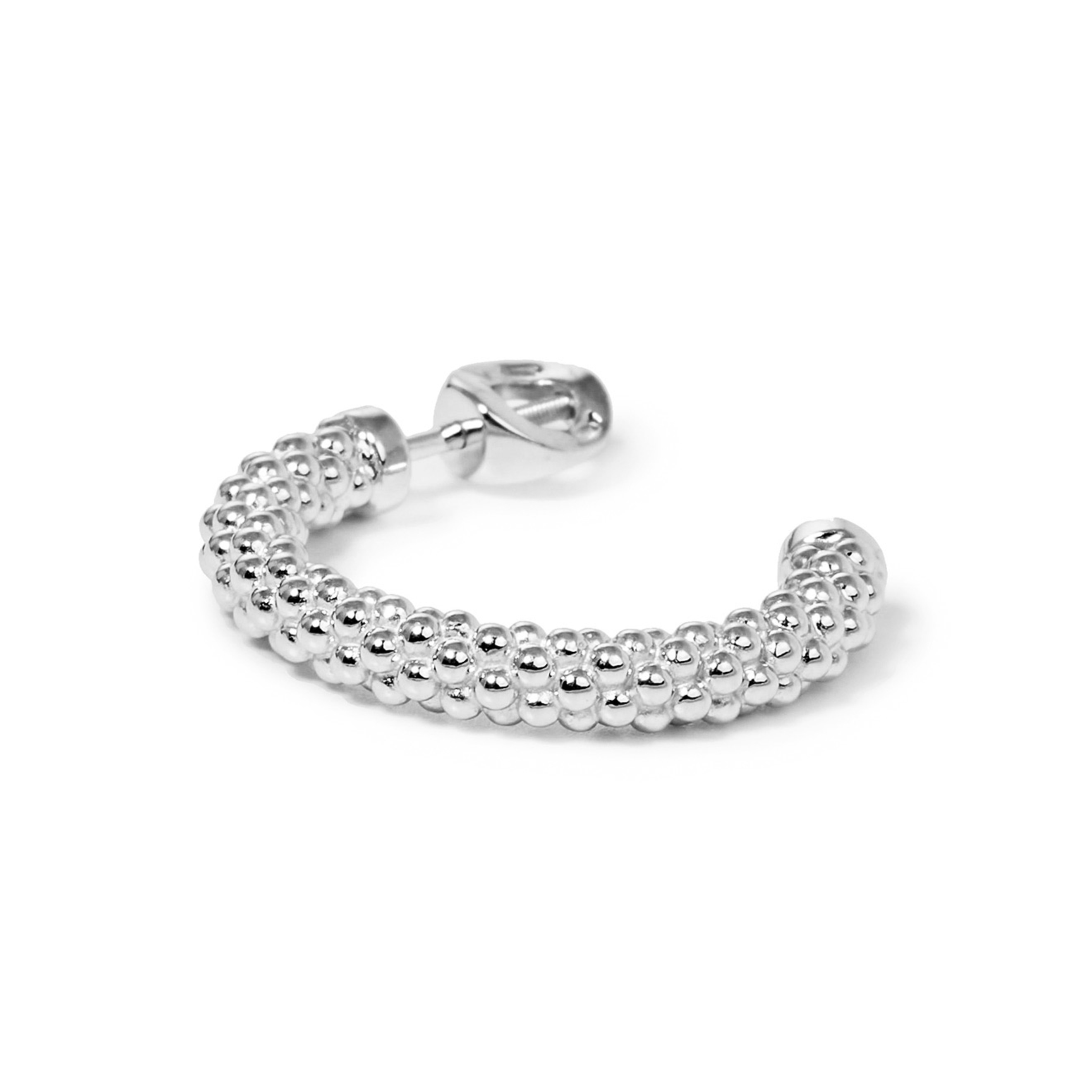 Незамкнутые серьги Beads circle из серебра, из коллекции Paillettes