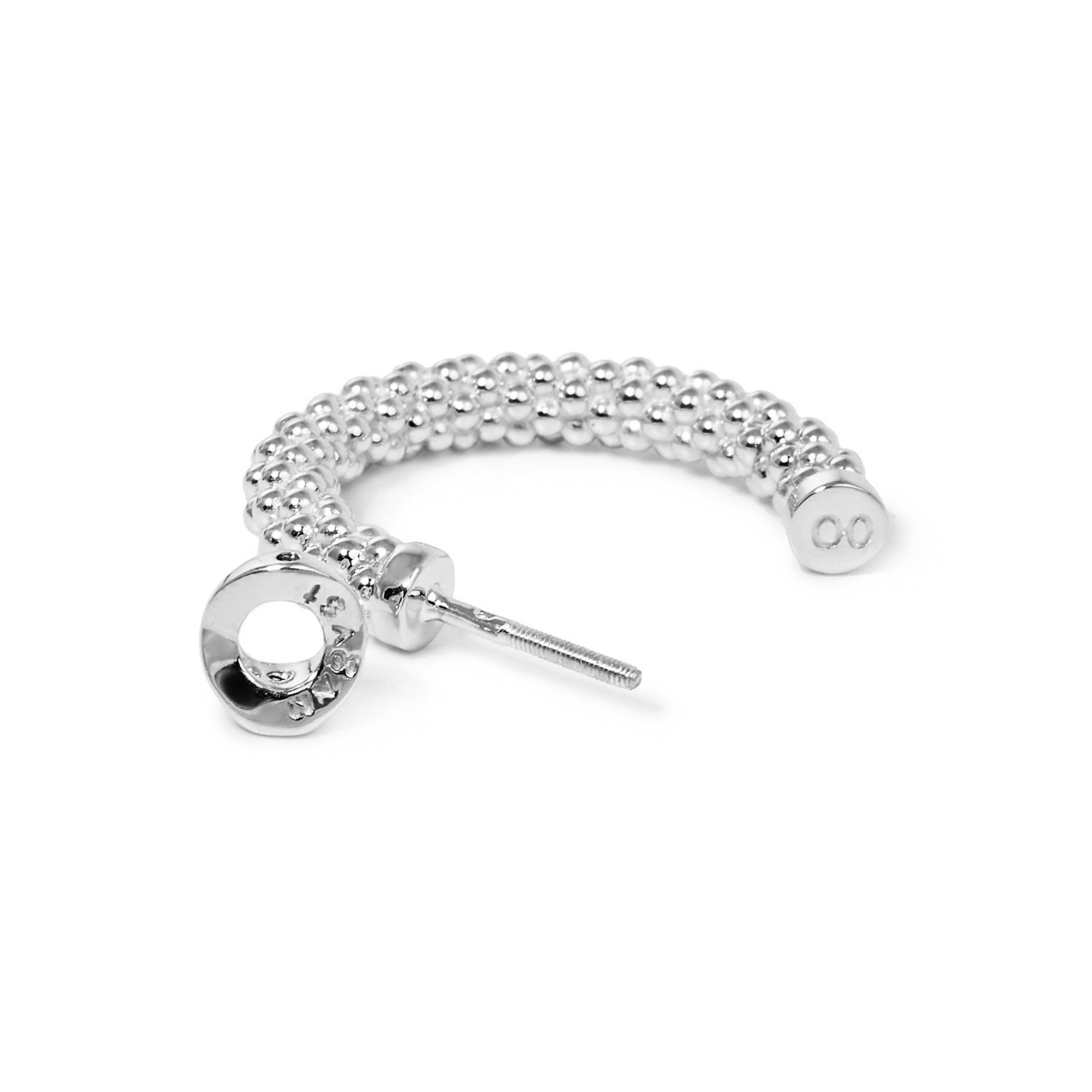 Незамкнутые серьги Beads circle из серебра, из коллекции Paillettes