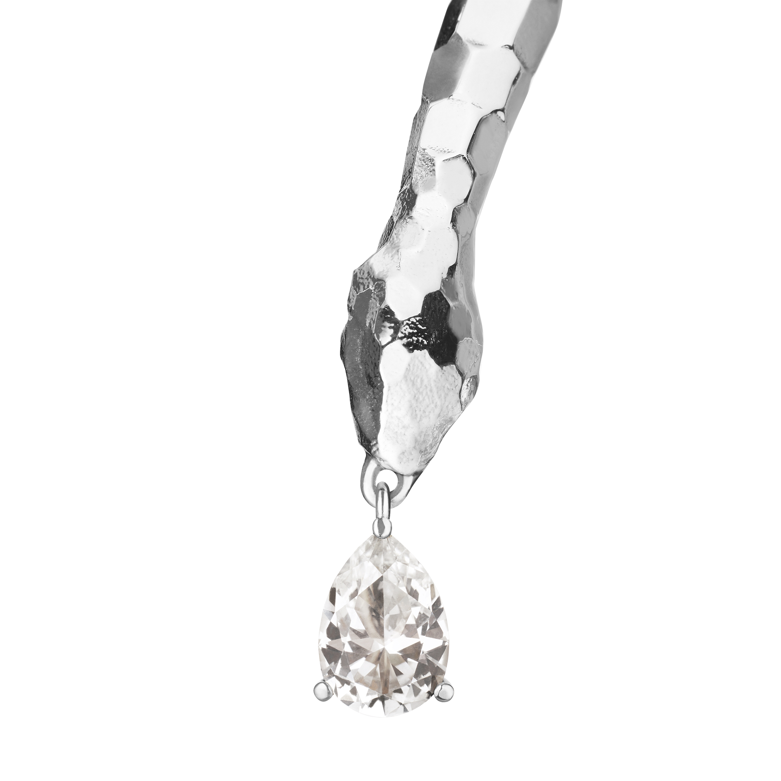 VENENUM silv bracelet, 925 silver, white rhodium, topaz 2.25 ct