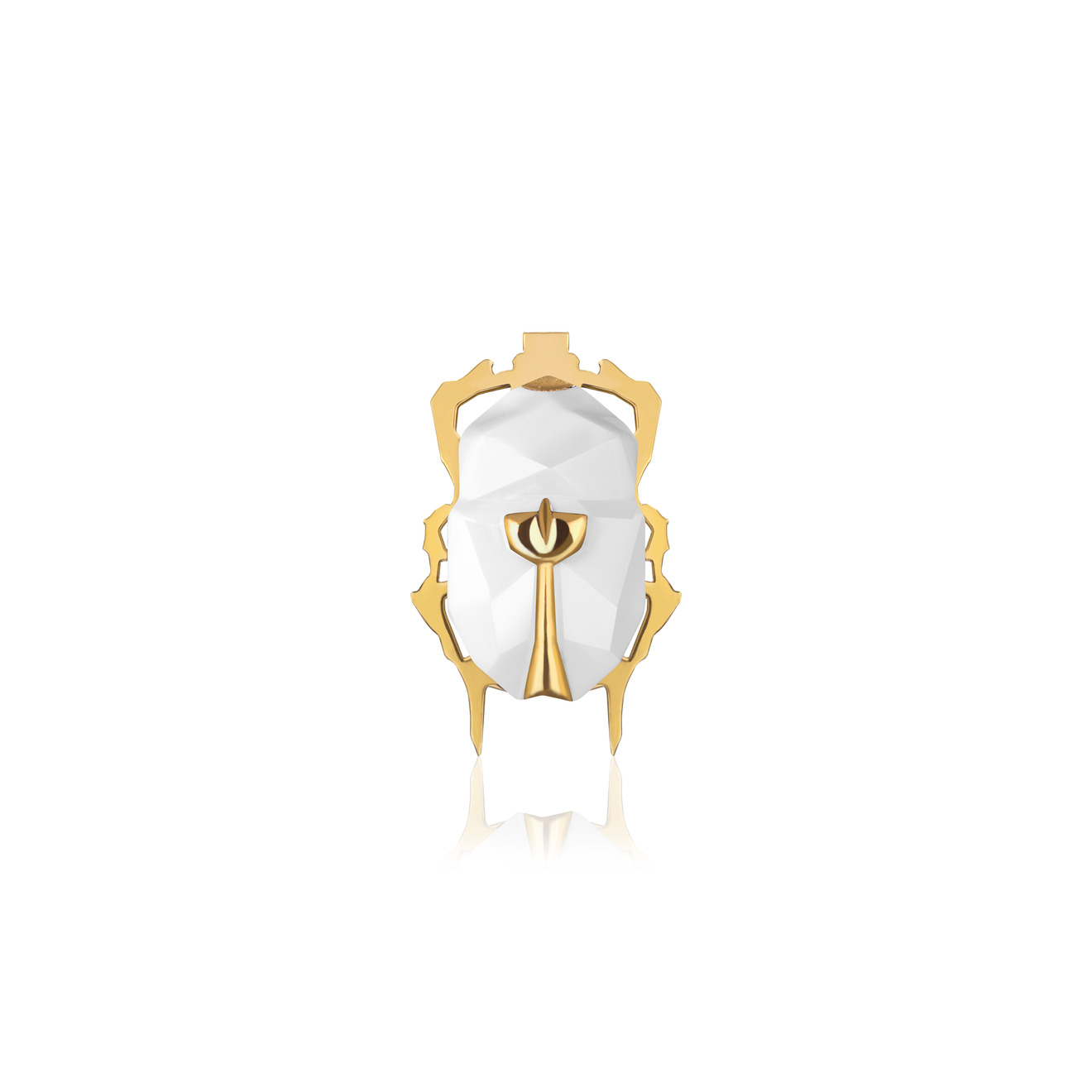 Броши Vertigo Jewellery Lab Брошь BUG № 2, Латунь, позолота, фарфор Bone China, роспись золотом