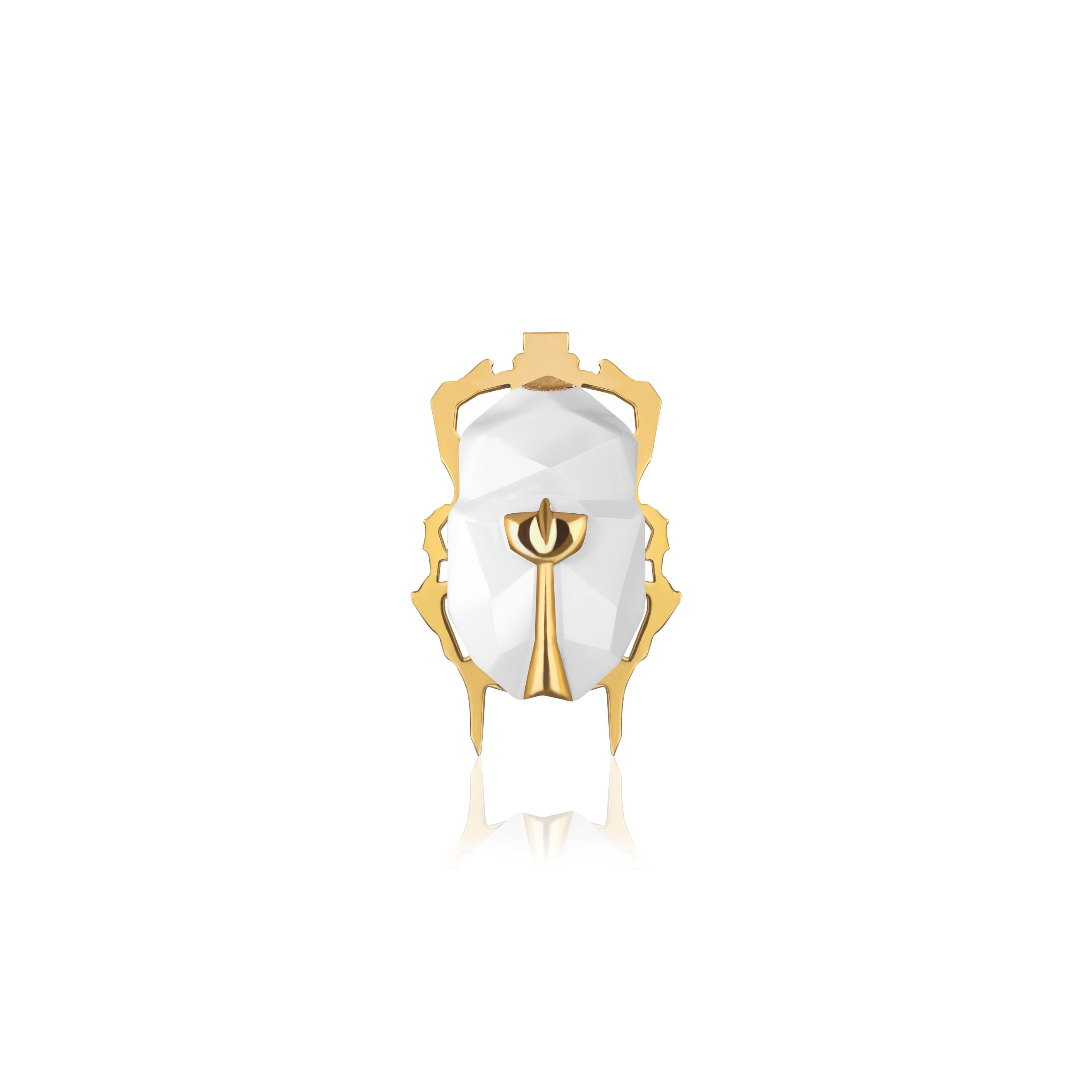 Броши Vertigo Jewellery Lab Брошь BUG № 2, Латунь, позолота, фарфор Bone China, роспись золотом