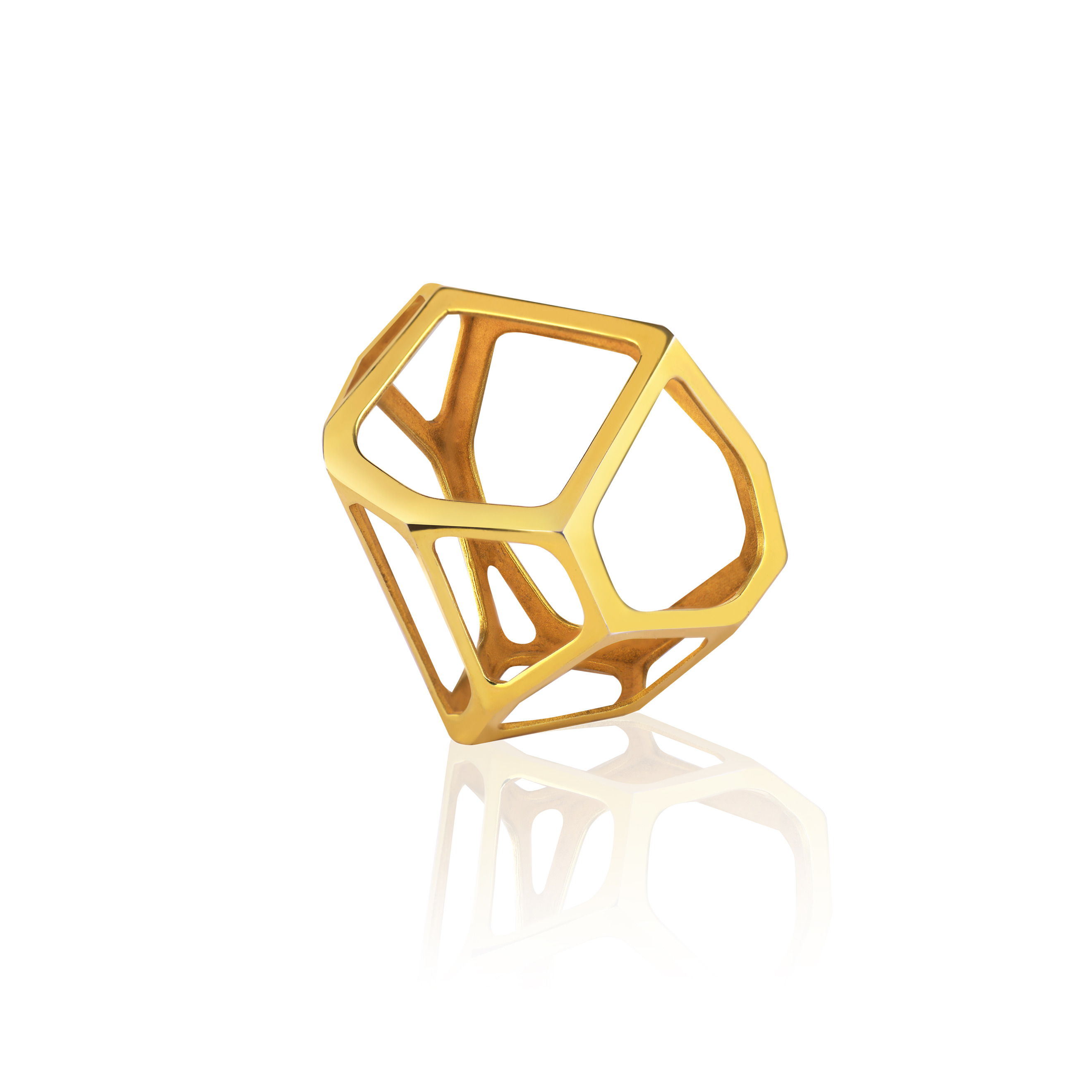 Безразмерное кольцо “CELL MONO” gold
Серебро 925, позолота 24K
