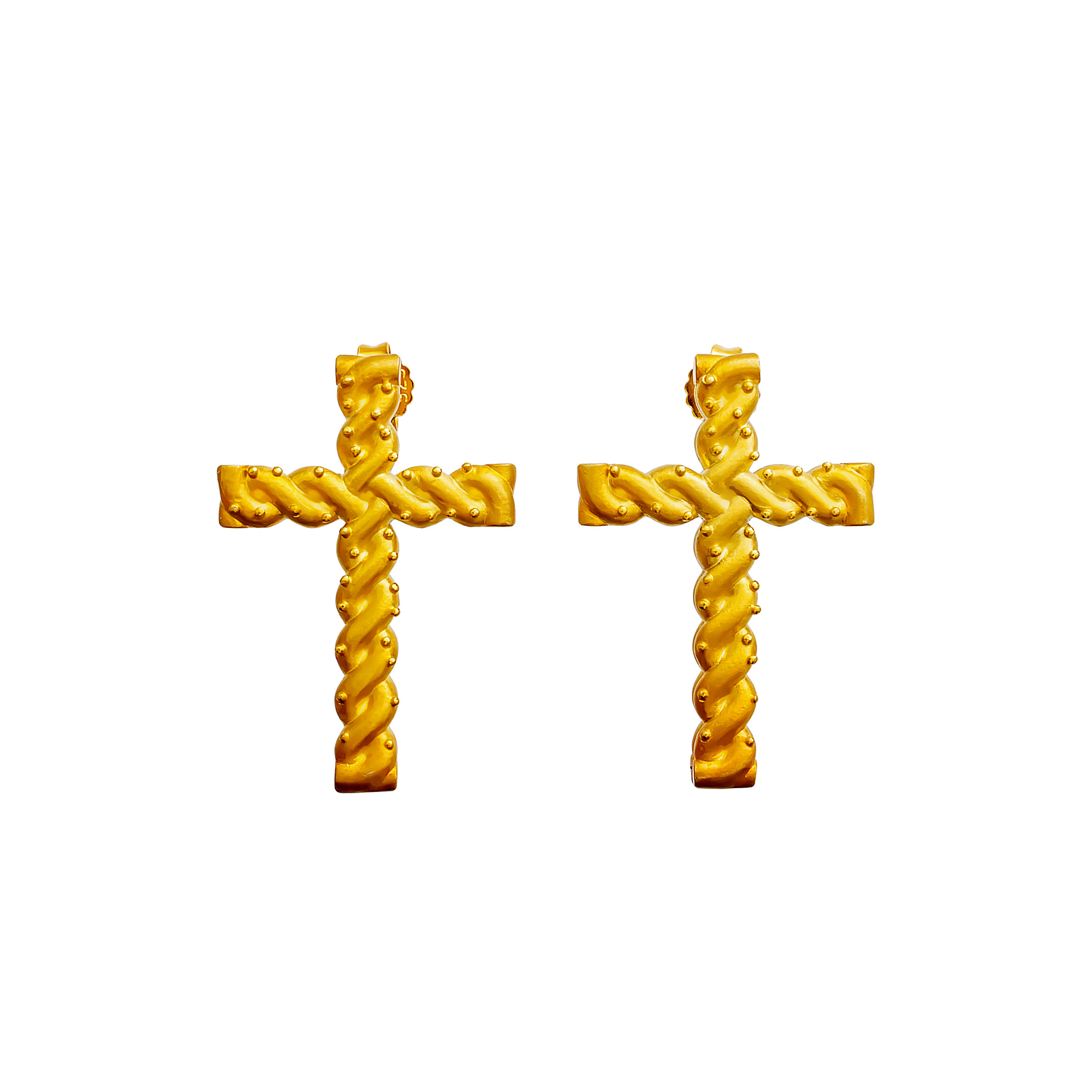 Позолоченные серьги Cross
