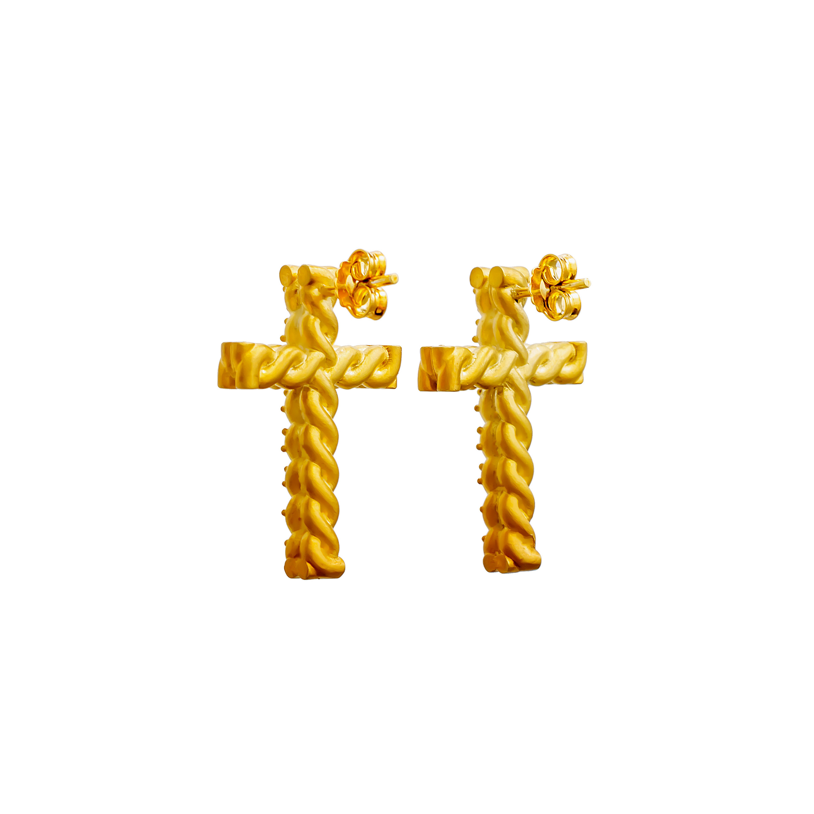 Позолоченные серьги Cross