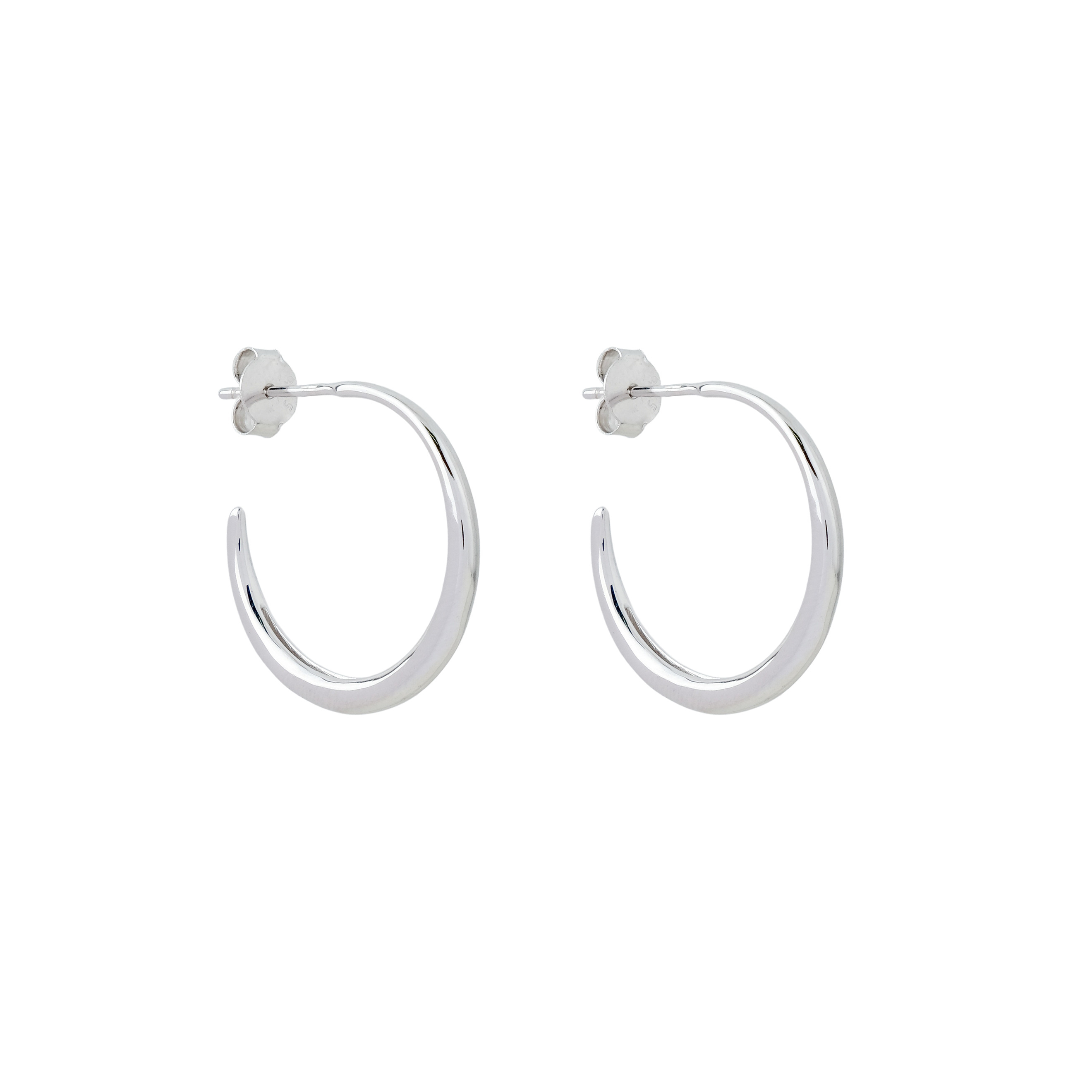 Серьги-кольца из серебра